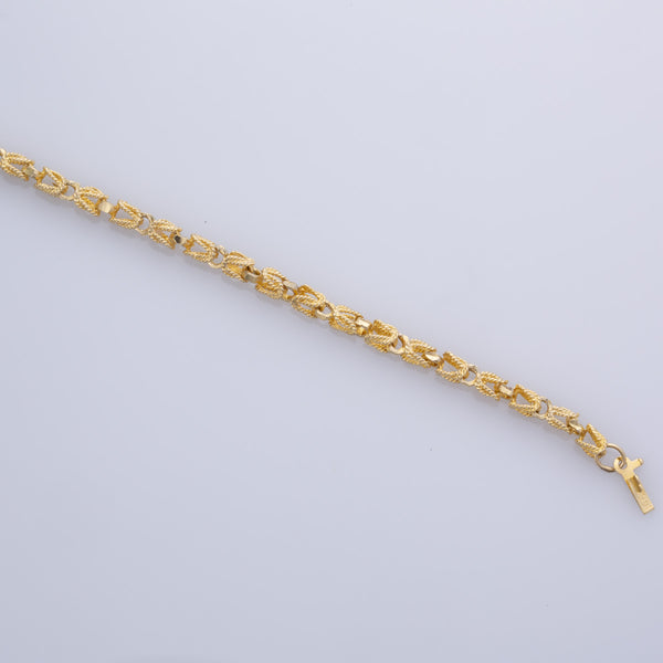 14k Yellow Gold Rope Bracelet  | 8