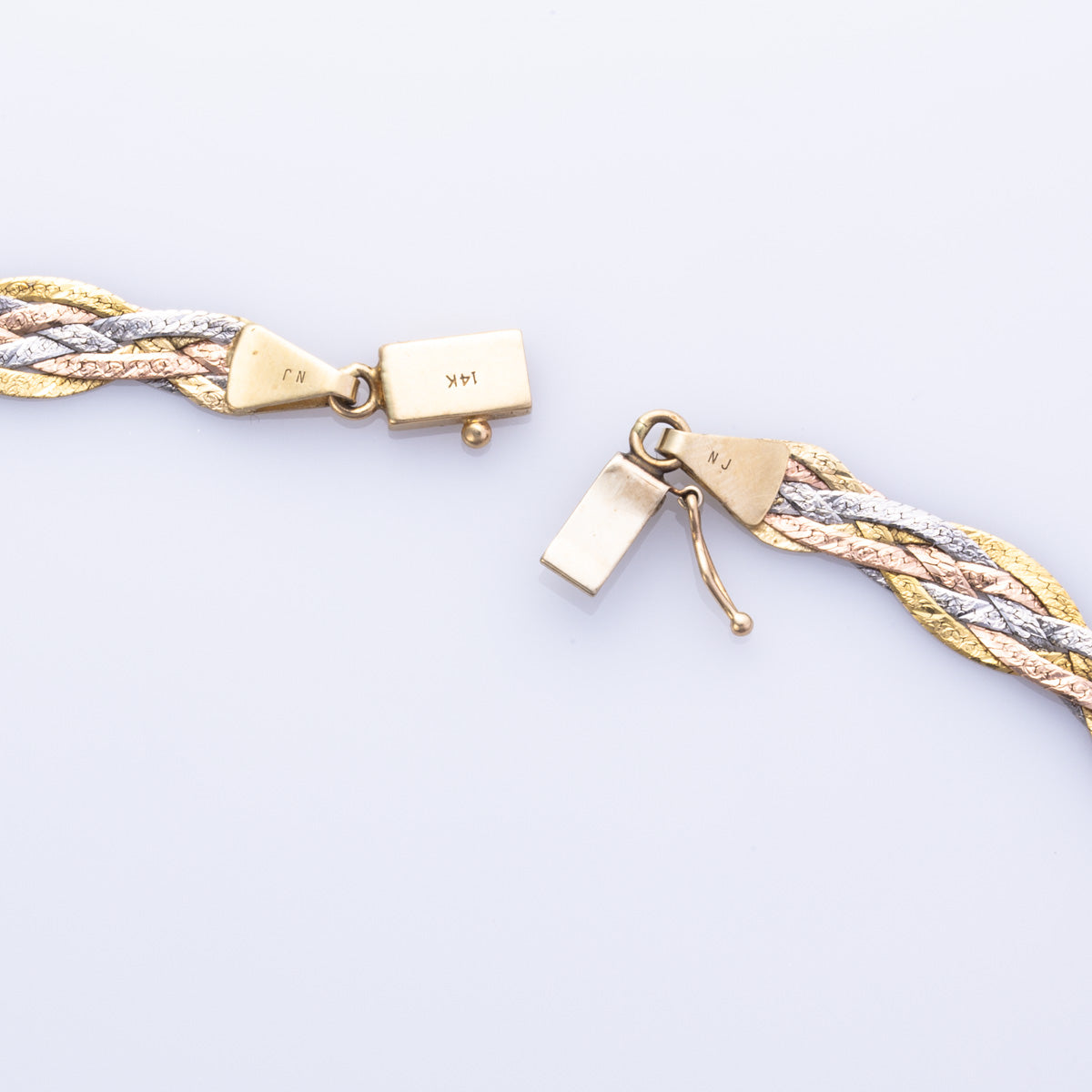 14k Tri-color Yellow White and Rose Gold Chain | 17" |
