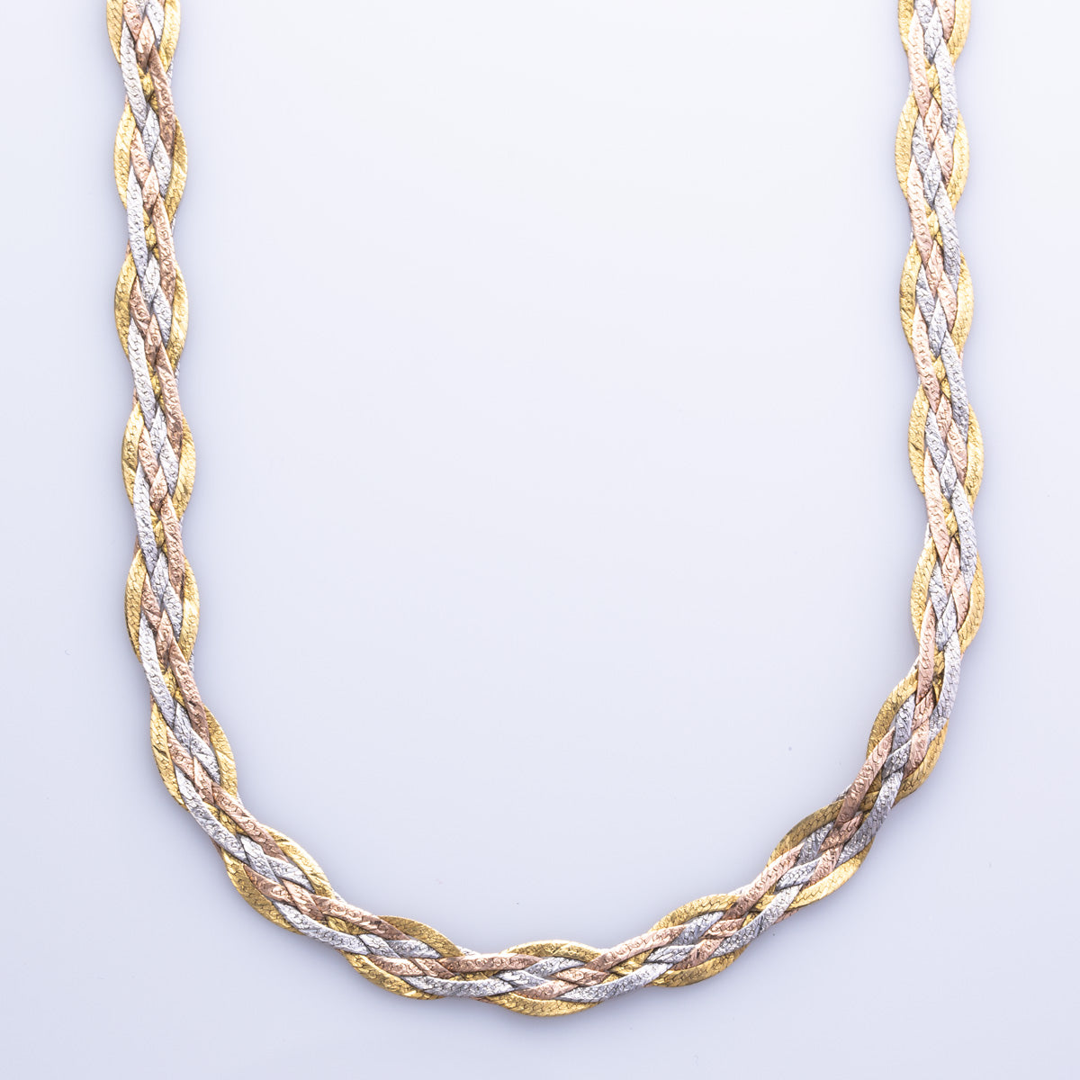 14k Tri-color Yellow White and Rose Gold Chain | 17" |