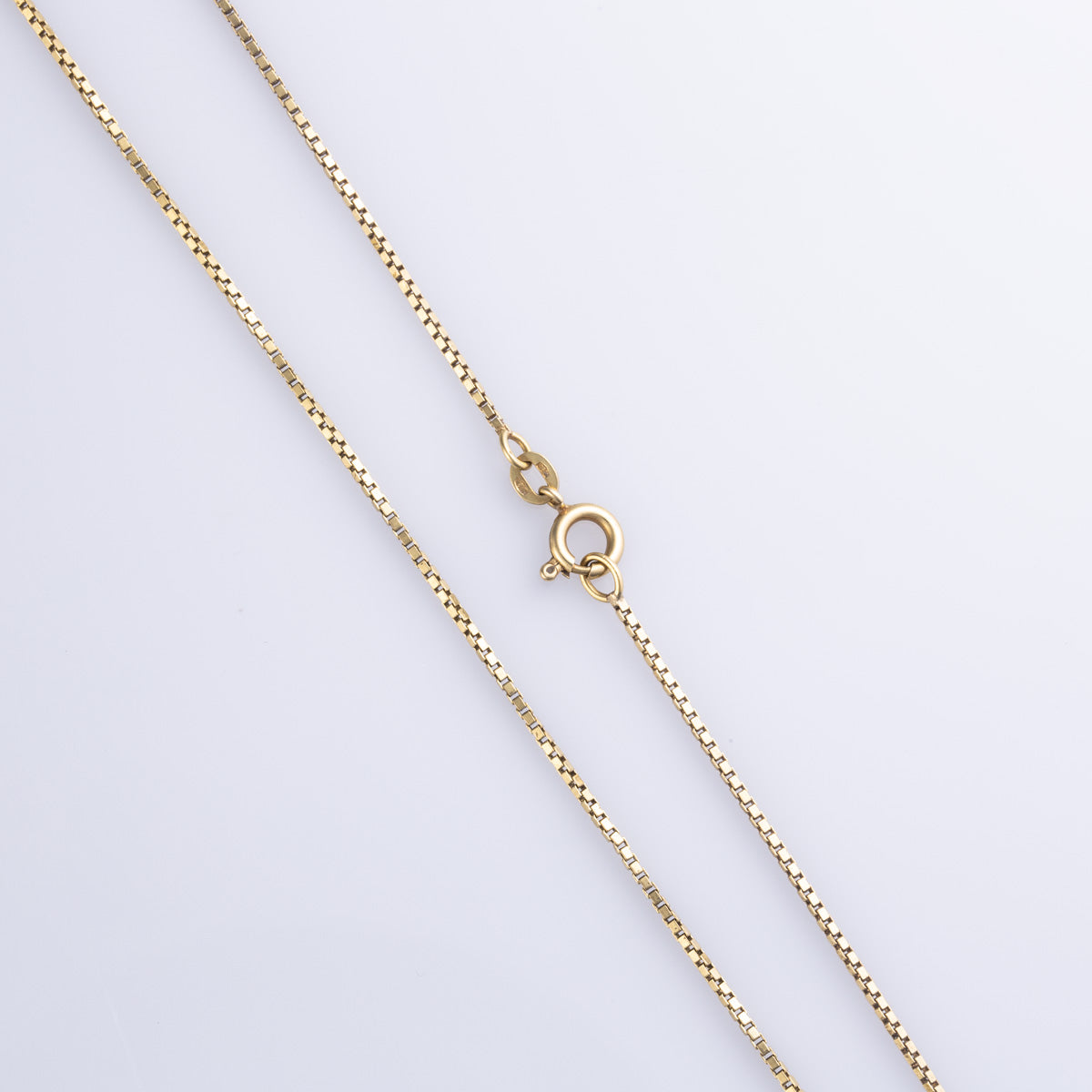 Vintage Italian 18k Yellow Gold Box Chain | 24" |