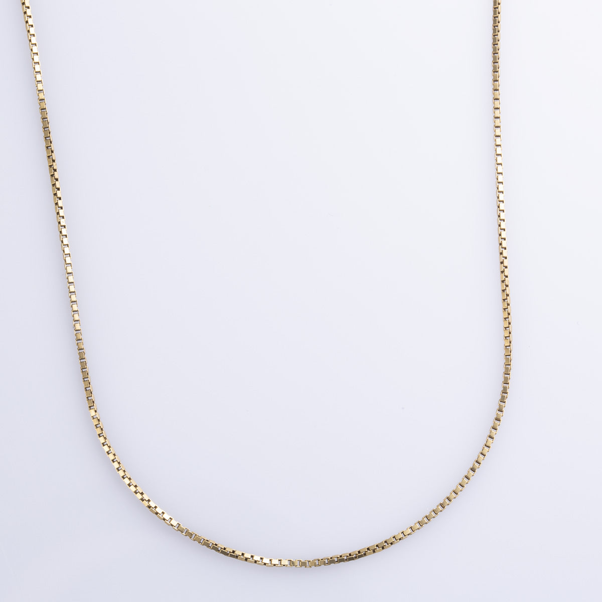 Vintage Italian 18k Yellow Gold Box Chain | 24" |