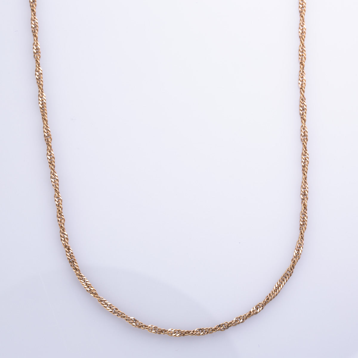14k Rose Gold Singapore Chain 20