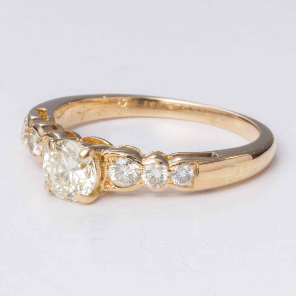 18k Yellow Gold Fancy Design Ring | 1.07 ctw | Sz 8