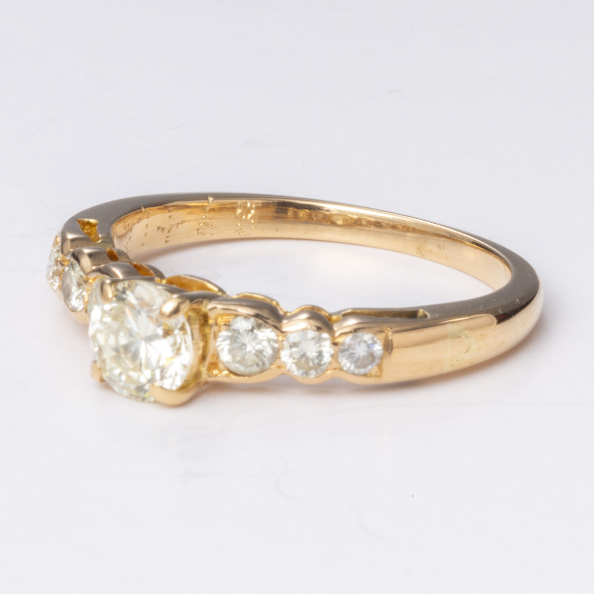 18k Yellow Gold Fancy Design Ring | 1.07 ctw | Sz 8