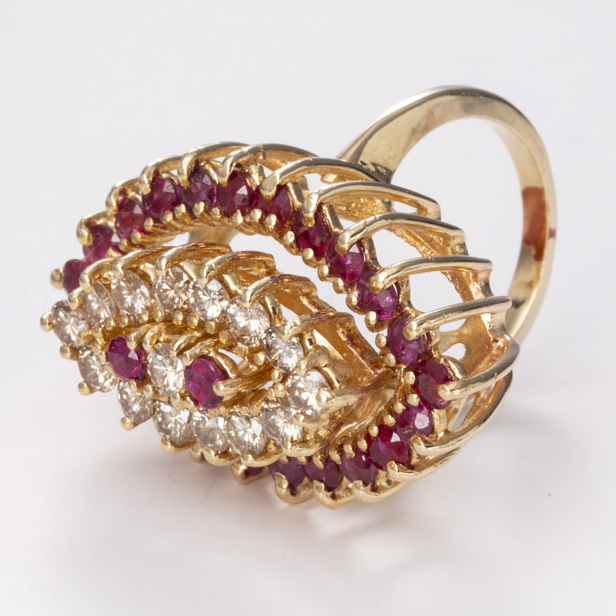 Marquise Shaped Cage Raised Cocktail 14k Ring | 2.92 ctw, 1.69ctw | Sz 6