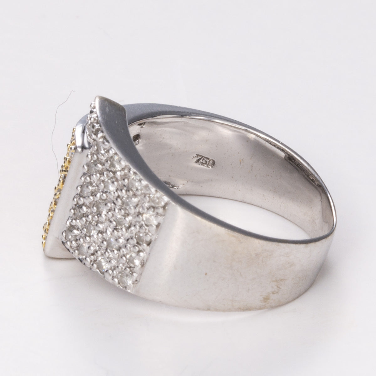 White Gold Overlap Design Diamond 18k Ring| 0.56ctw | Sz 7