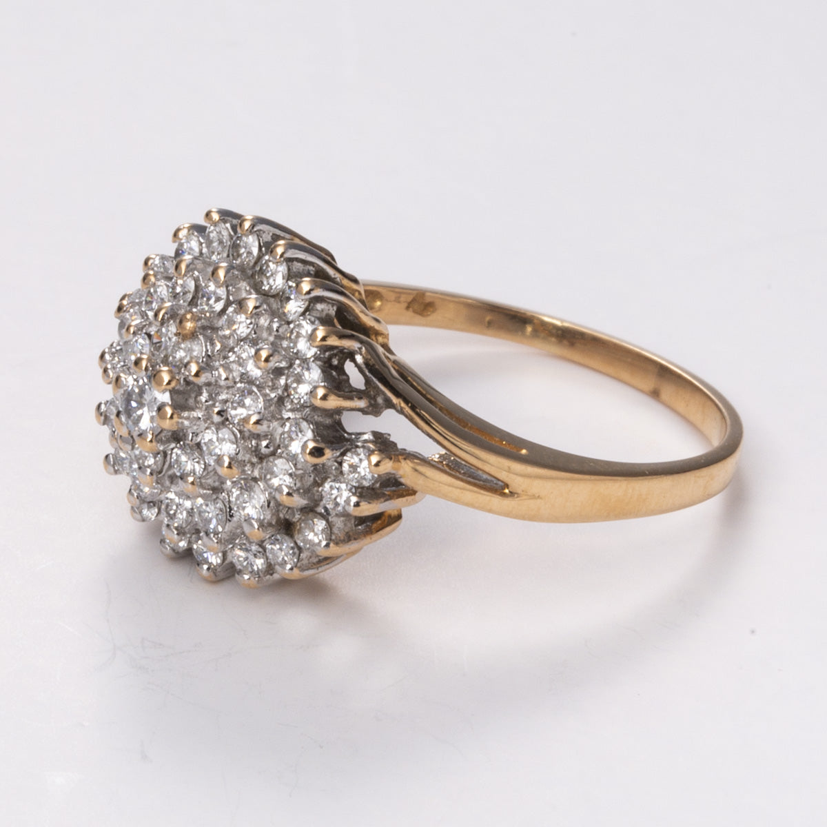 18k Yellow Gold Fancy Design Diamond Ring| 1.00 ctw | Sz 8.5