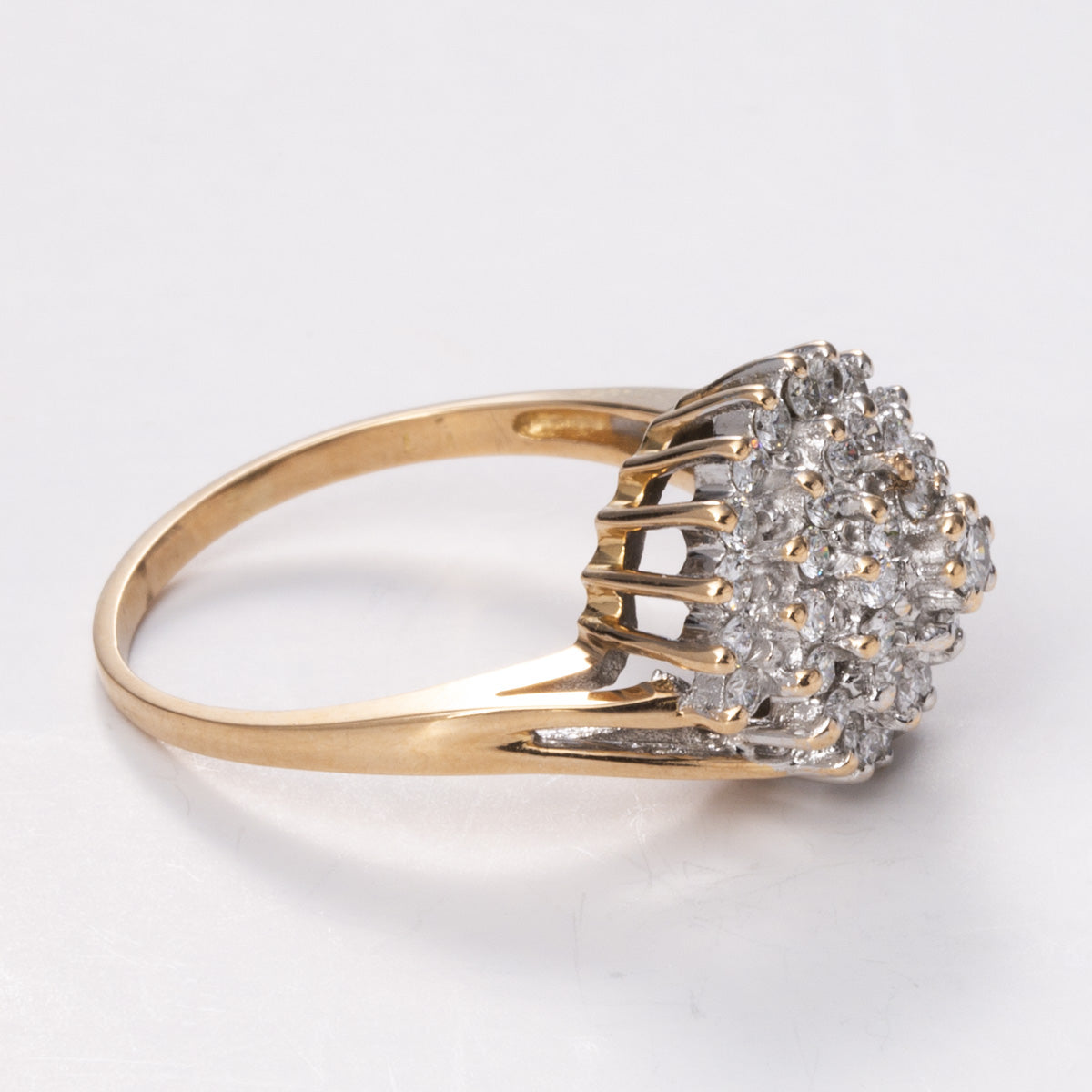 18k Yellow Gold Fancy Design Diamond Ring| 1.00 ctw | Sz 8.5