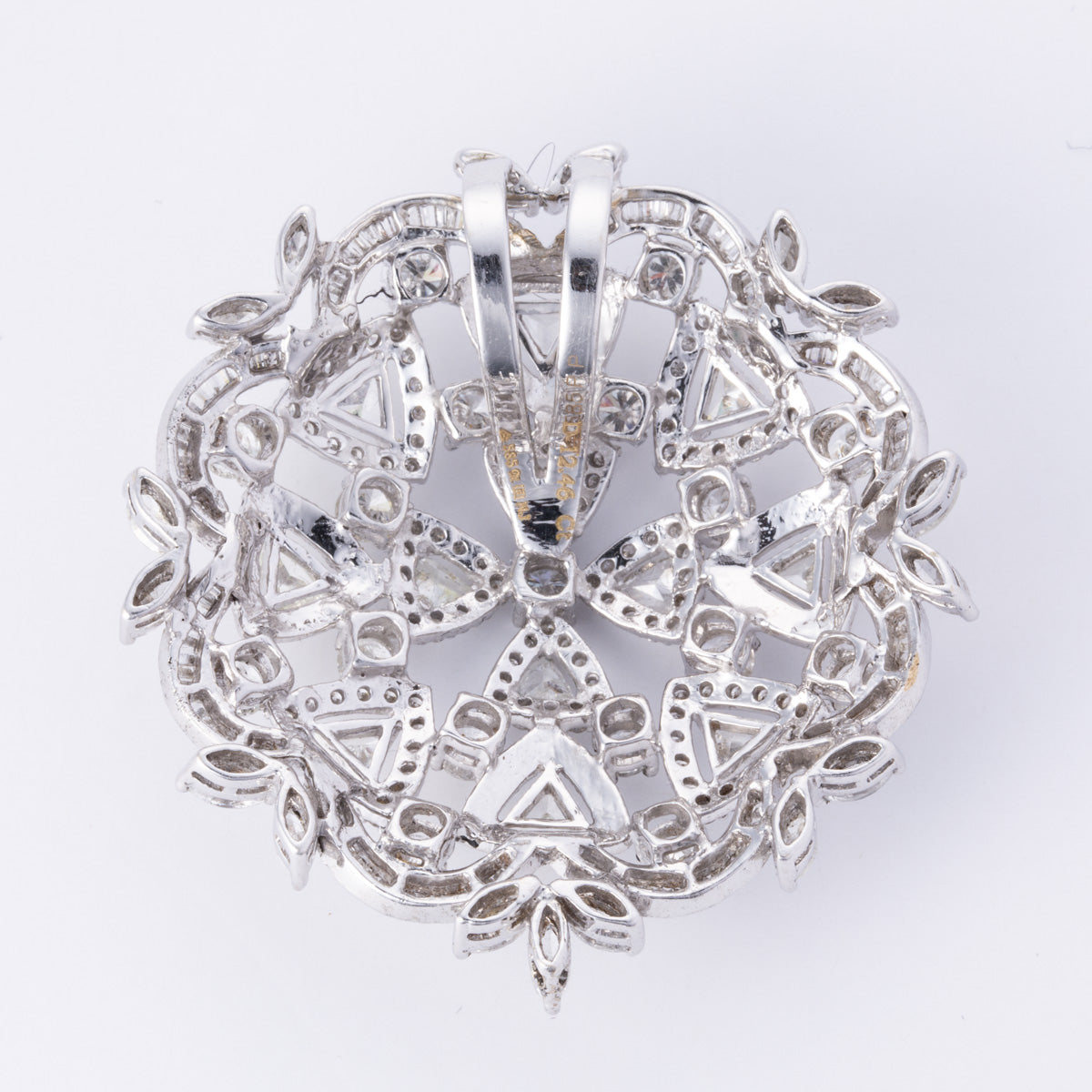 14k White Gold Diamonds Pendant | 8.88 ctw
