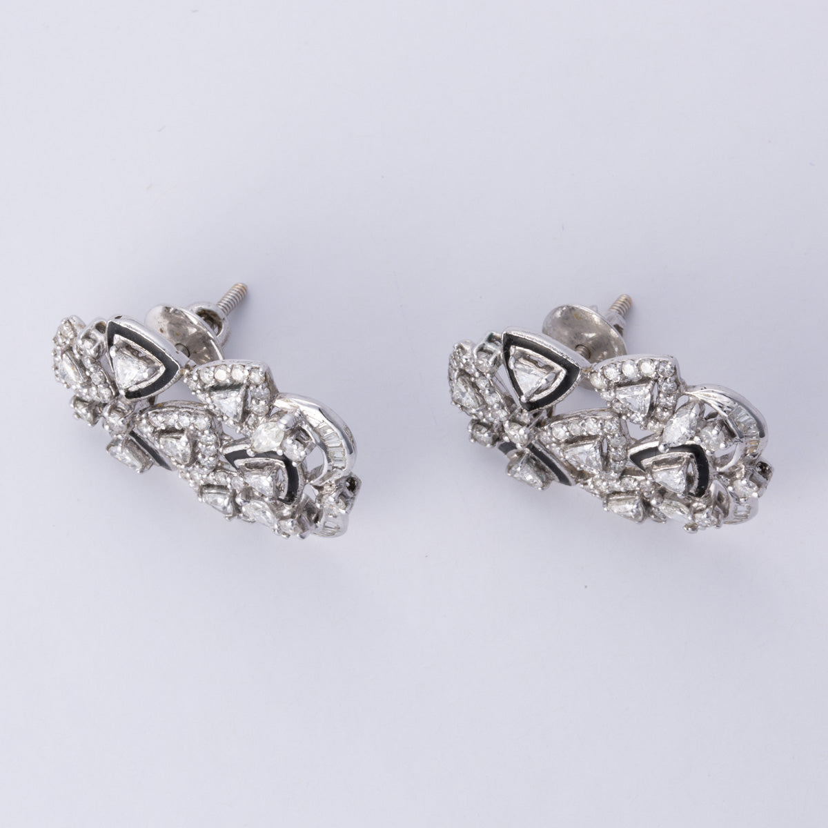 14k White Gold Diamond Earrings | 3.58 ctw