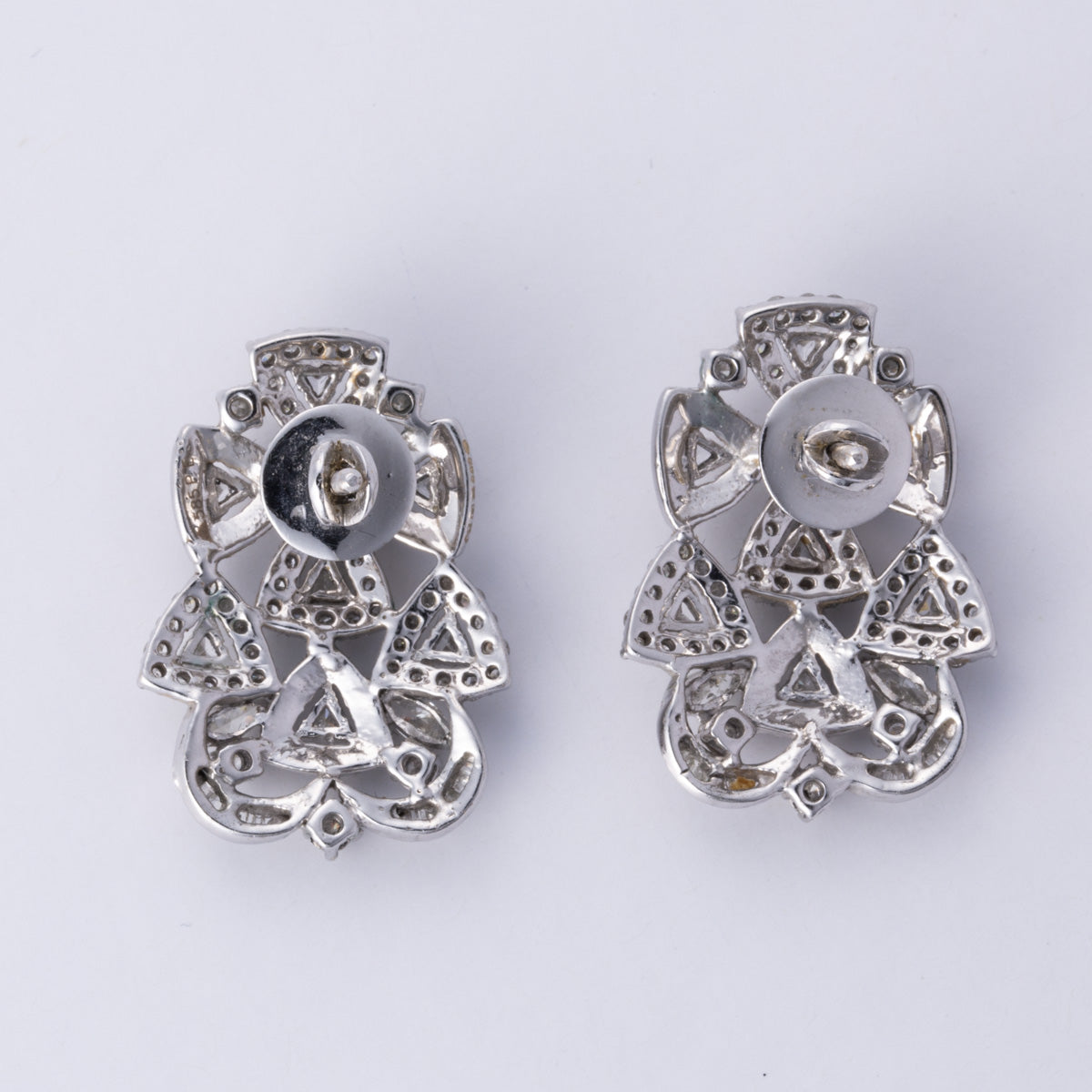 14k White Gold Diamond Earrings | 3.58 ctw