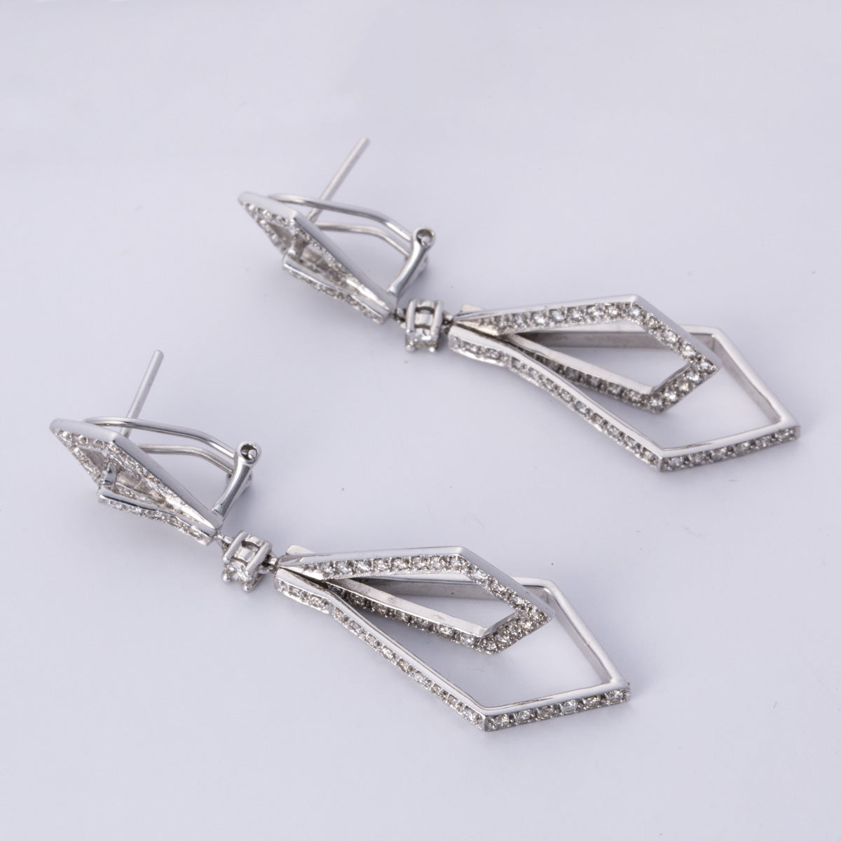 14k White Gold Diamonds Earrings | 1.20 ctw
