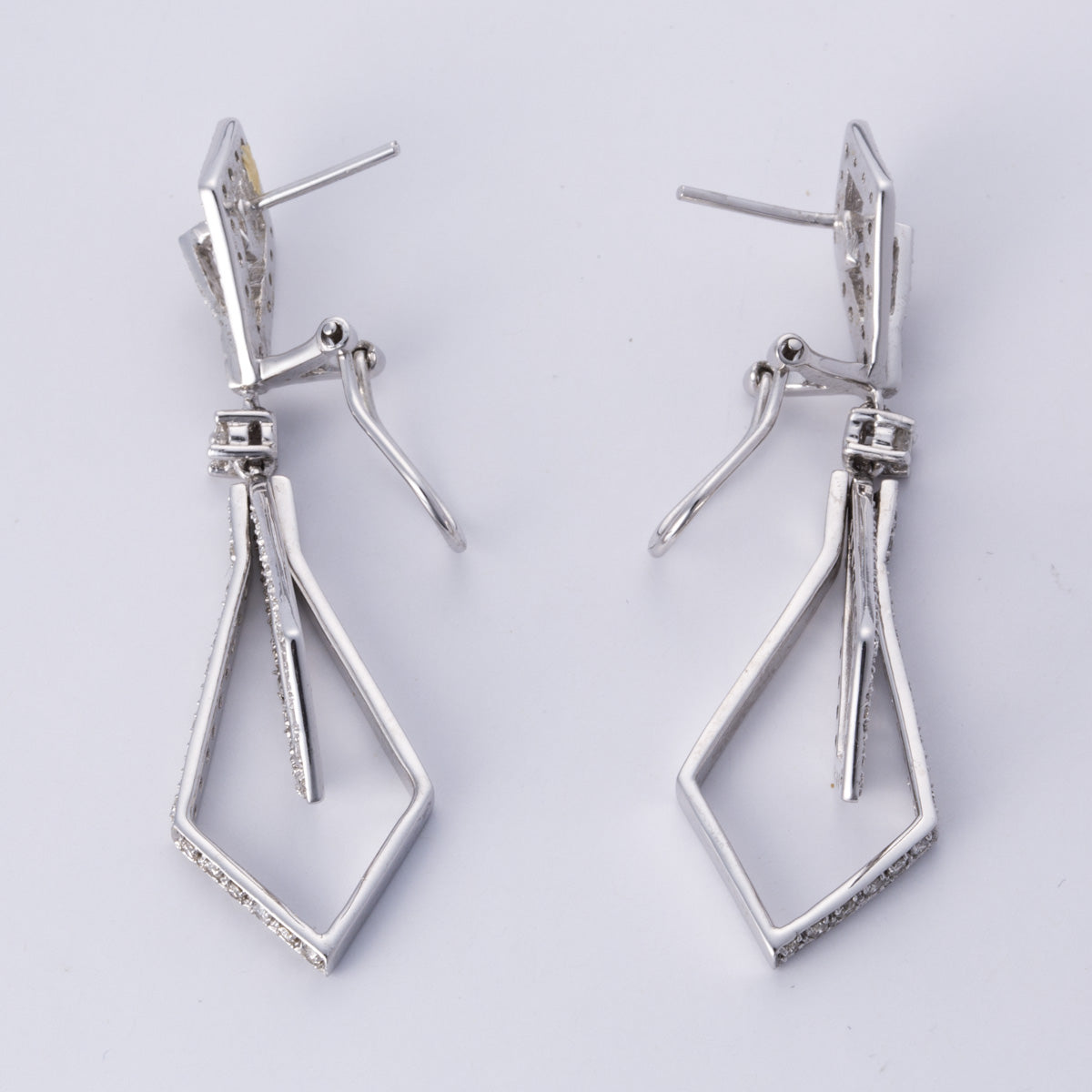 14k White Gold Diamonds Earrings | 1.20 ctw