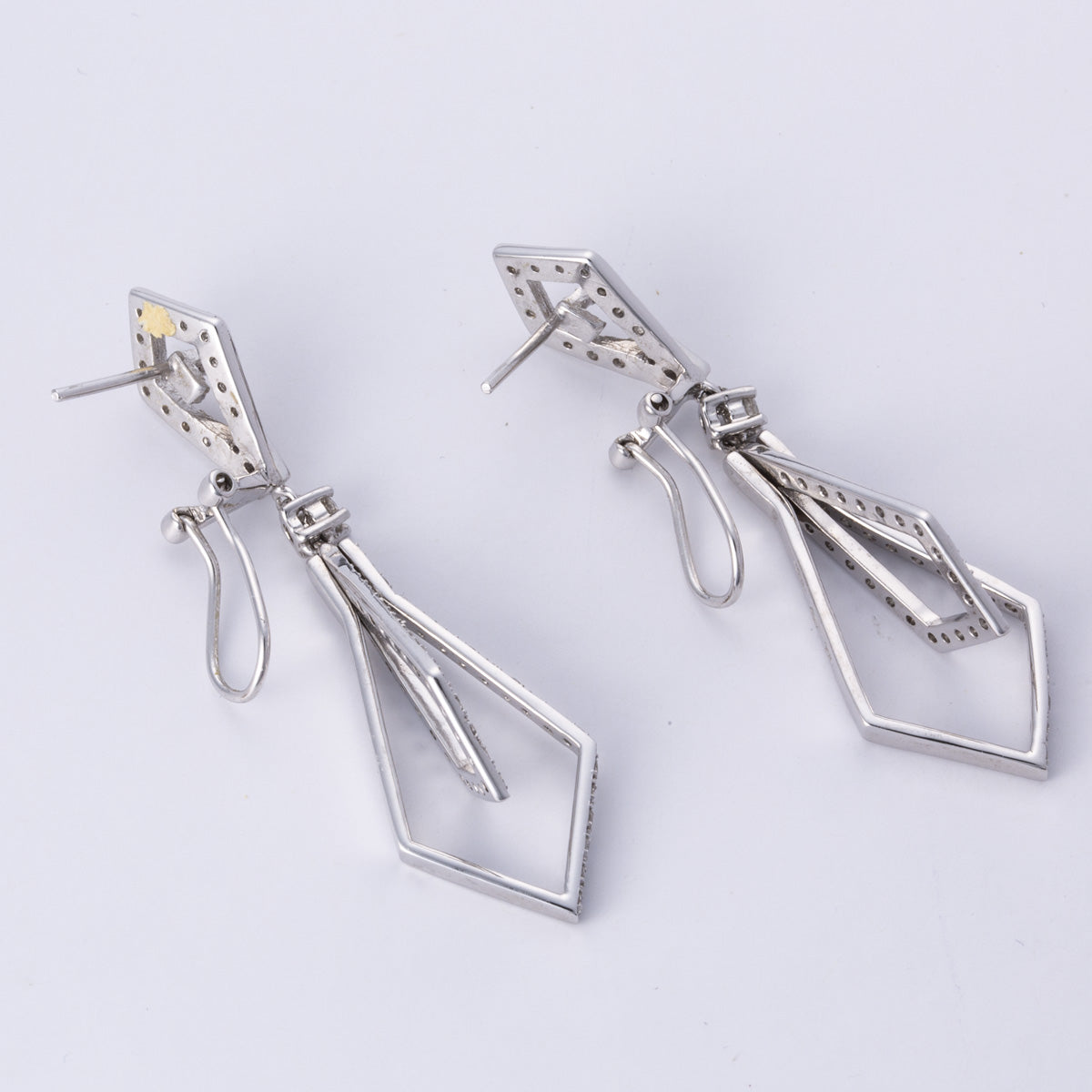 14k White Gold Diamonds Earrings | 1.20 ctw