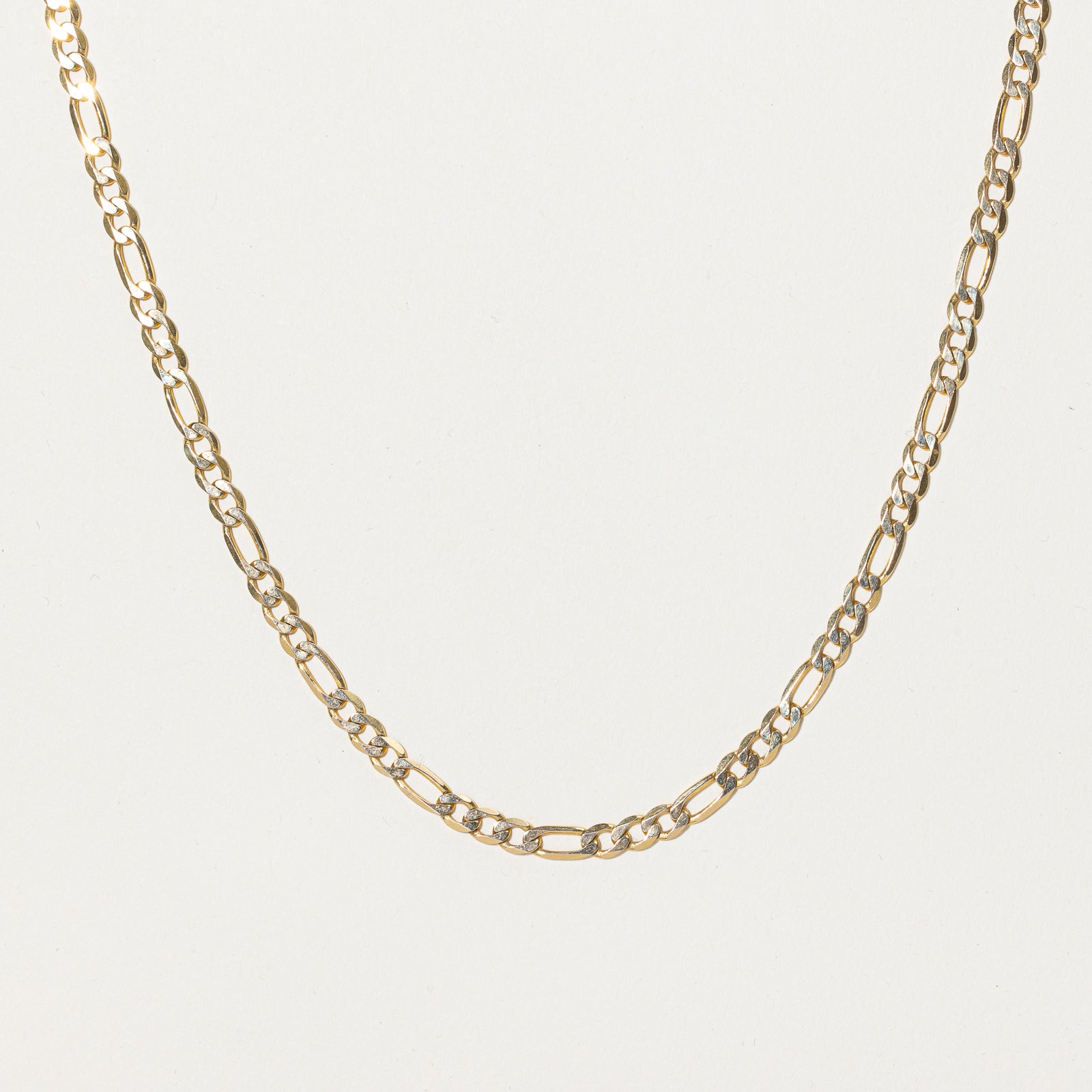 14k Yellow Gold Italian Figaro Chain | 18" |