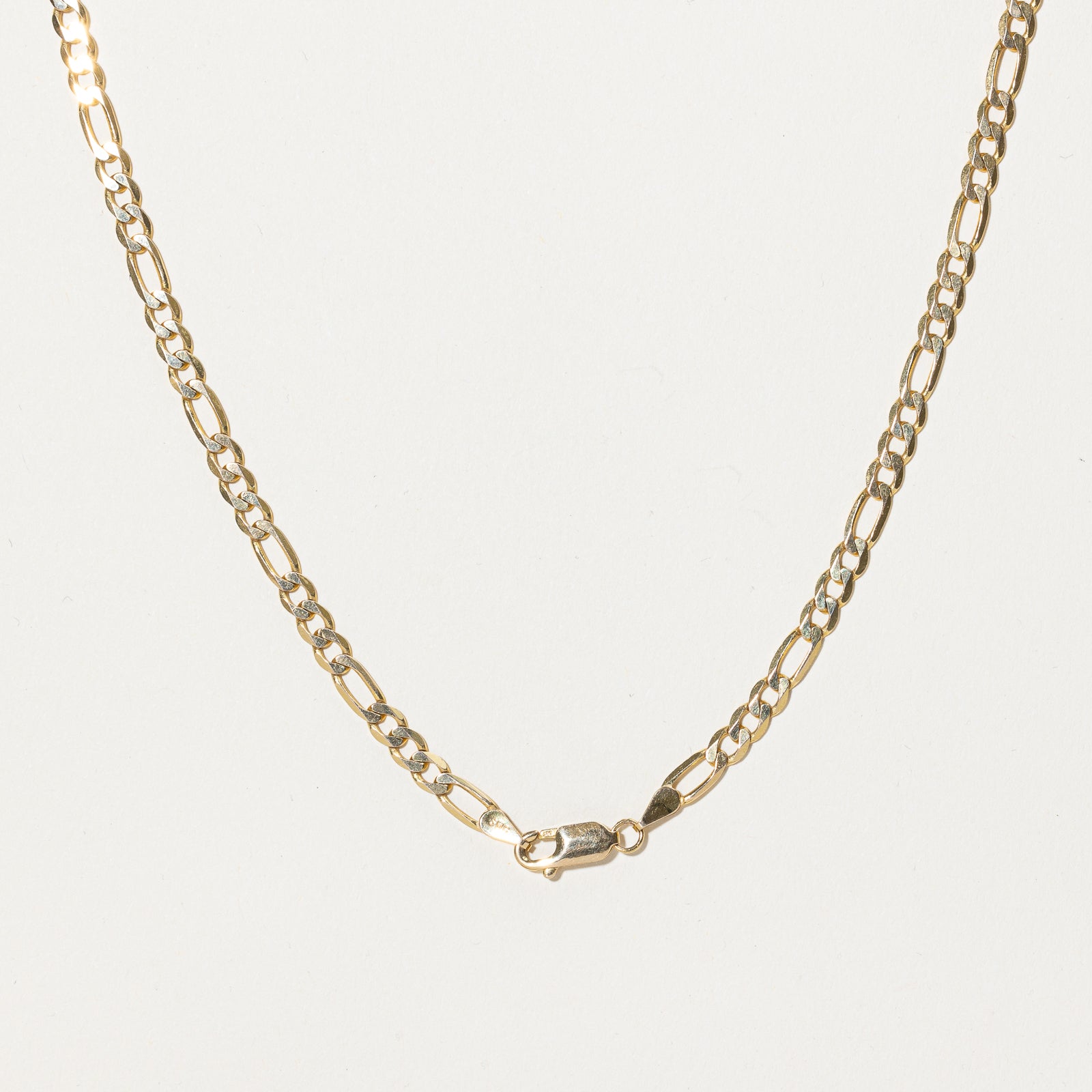 14k Yellow Gold Italian Figaro Chain | 18" |