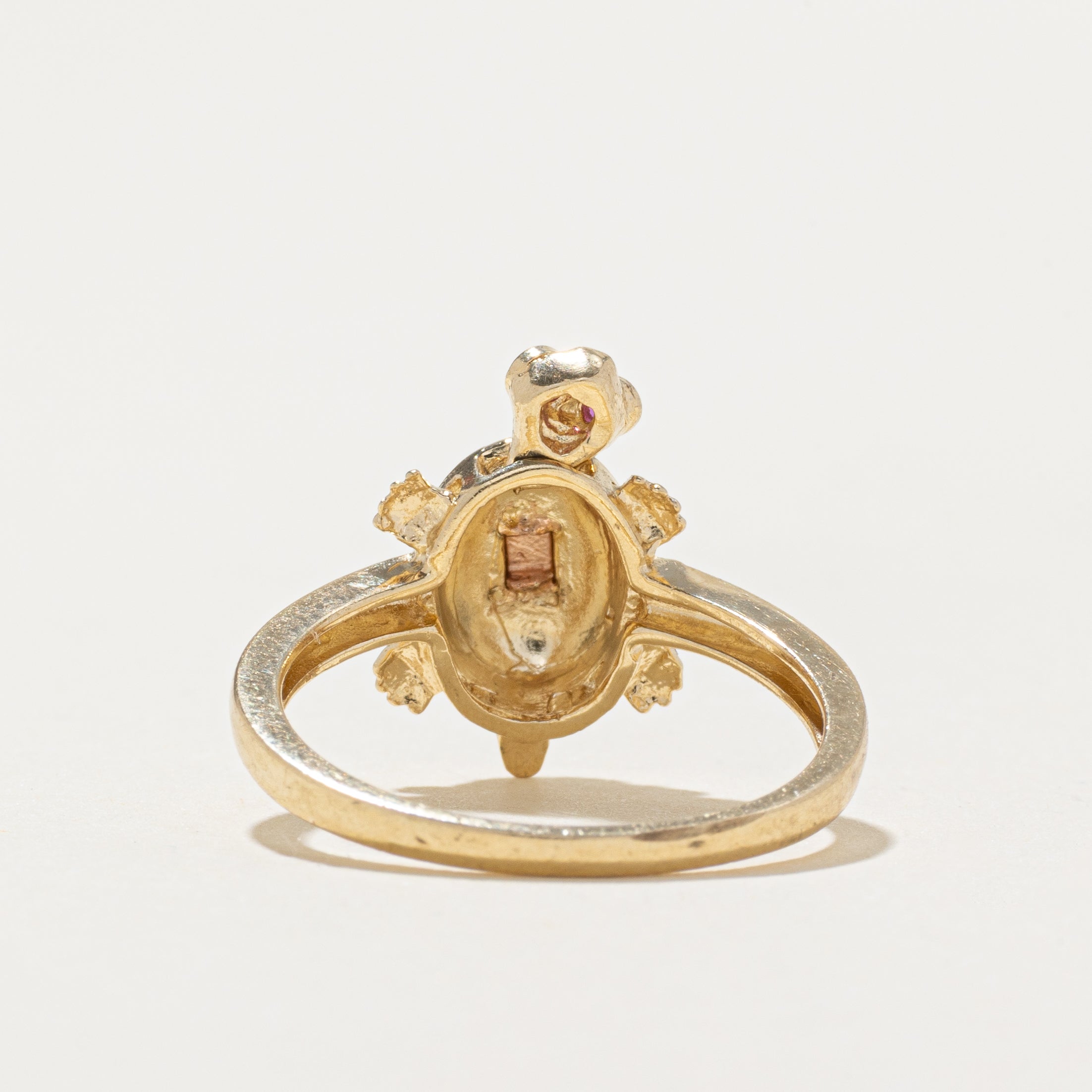 Synthetic Ruby Turtle Ring | SZ 6.25