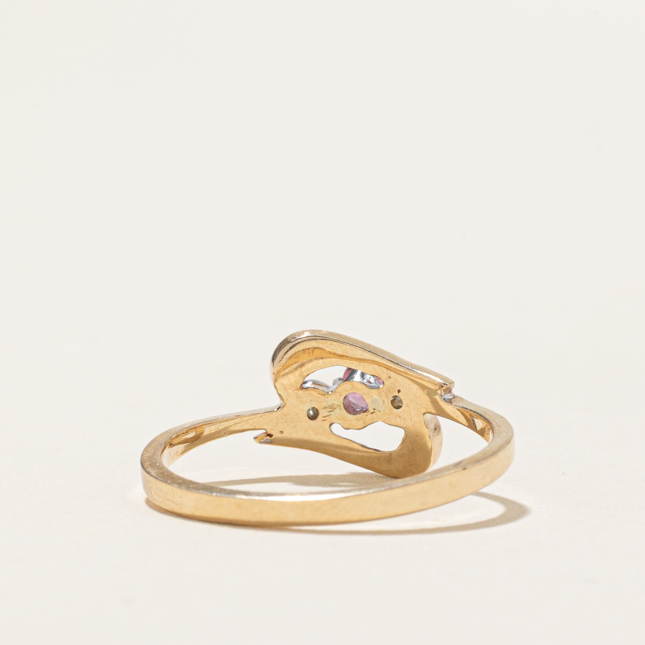 Pasté Glass & Diamond Ring | SZ 6.5