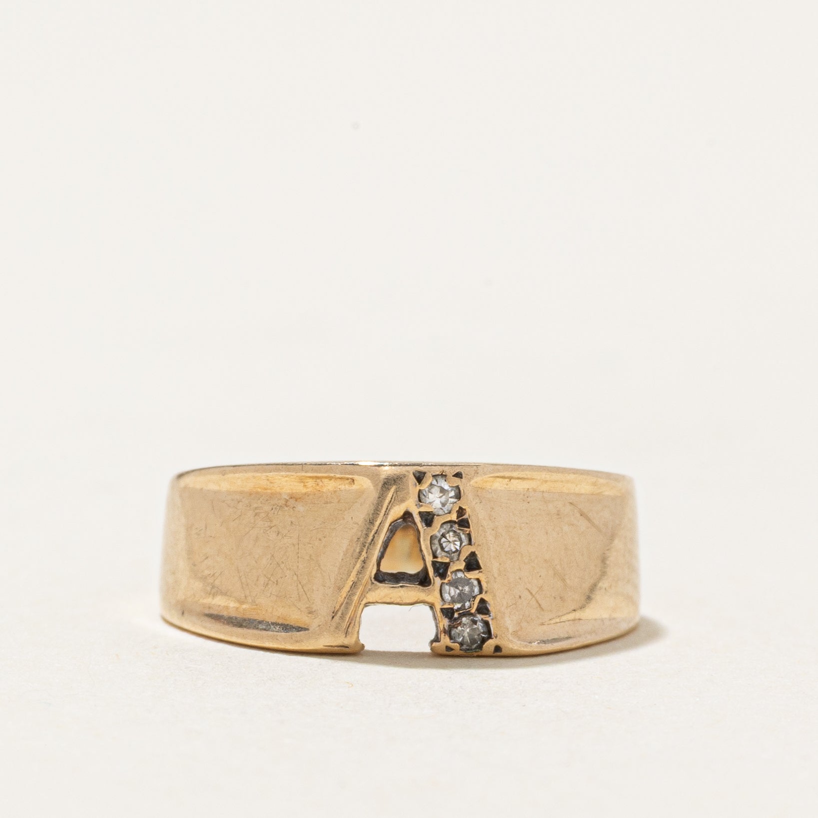 Diamond 'A' Initial Band | SZ 2.25