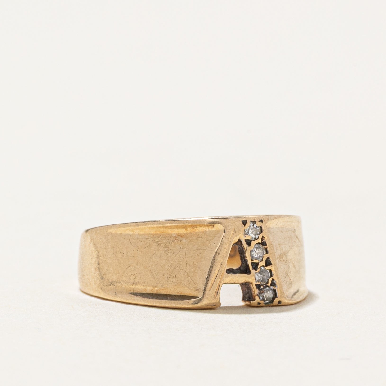 Diamond 'A' Initial Band | SZ 2.25
