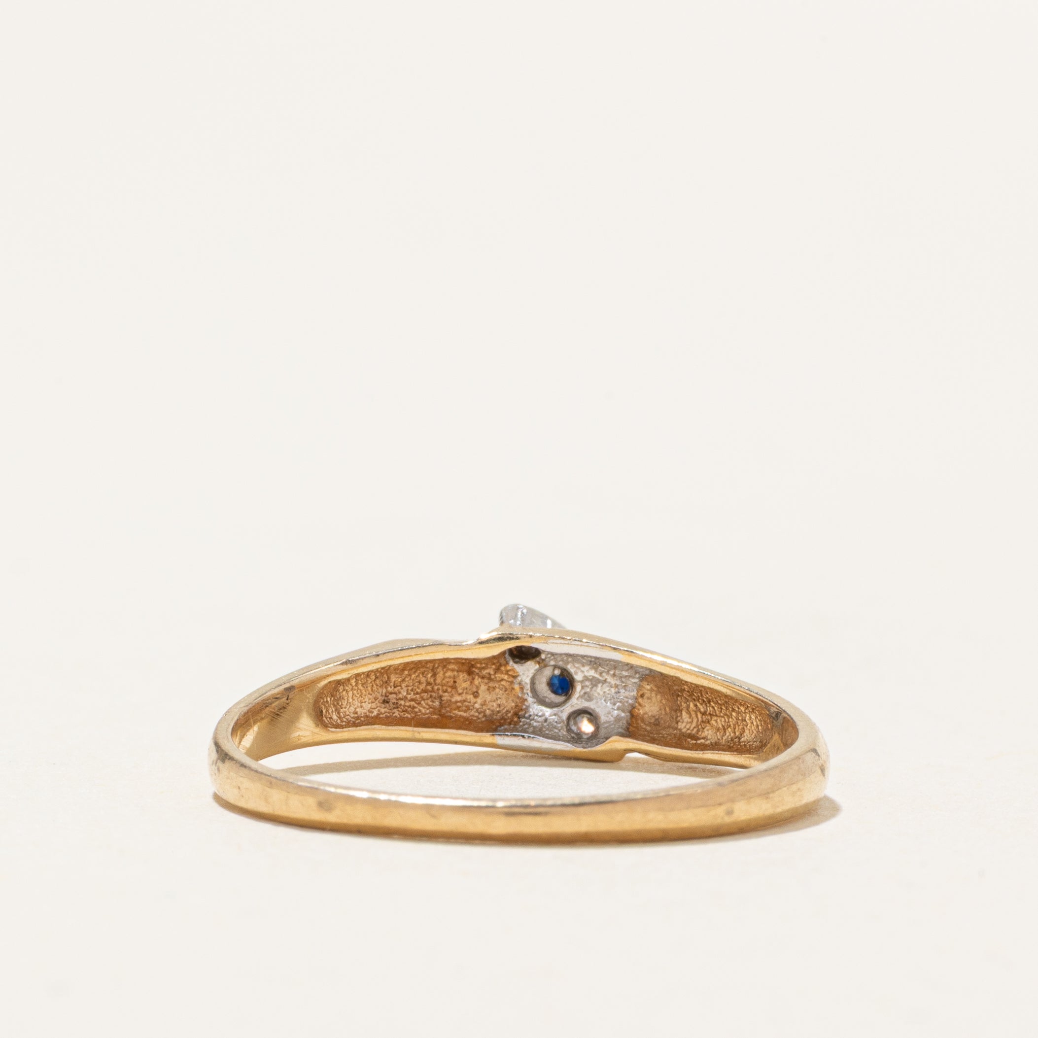 Diagonal Sapphire & Diamond Ring | SZ 8