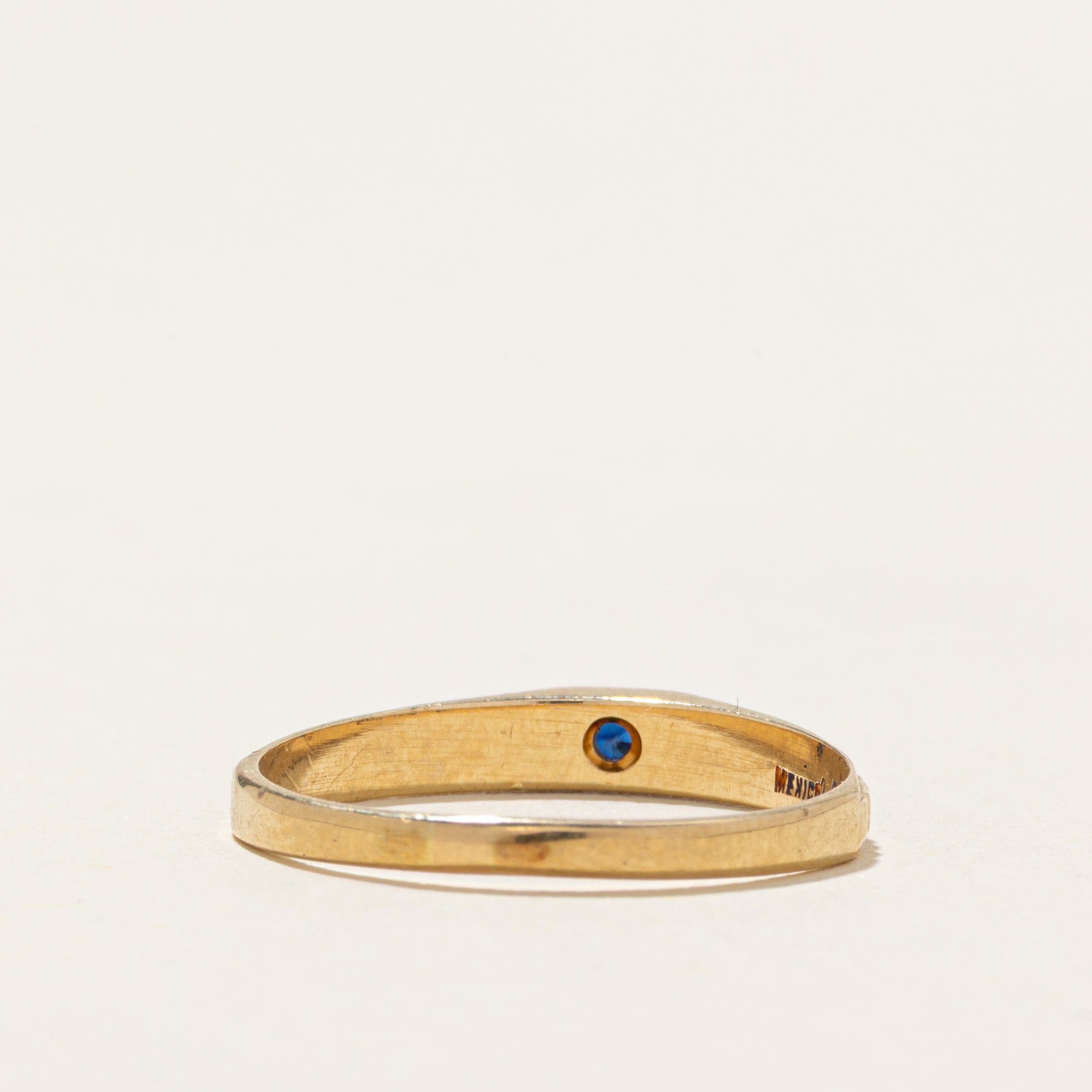 Sapphire Grooved Petite Band | SZ 7