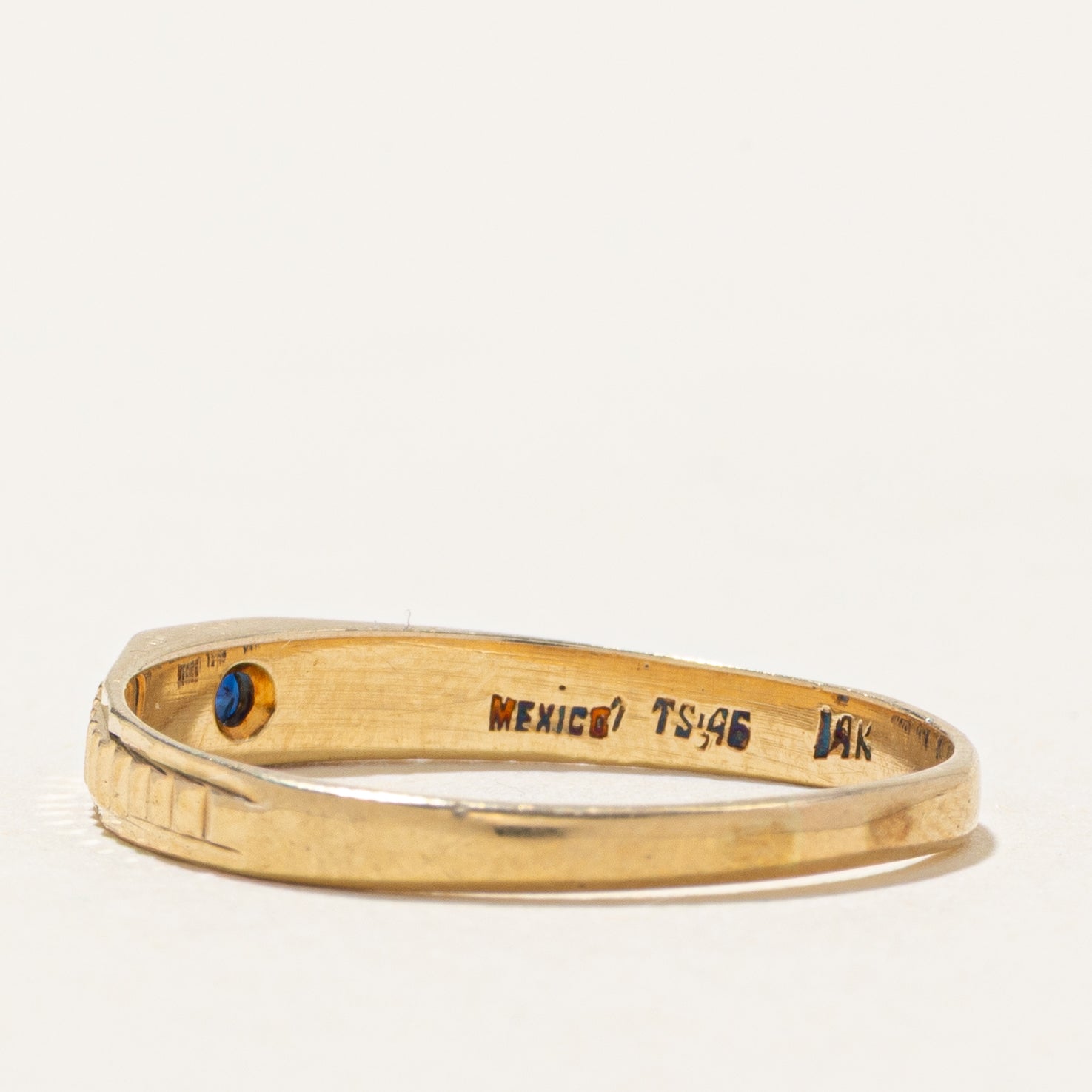 Sapphire Grooved Petite Band | SZ 7