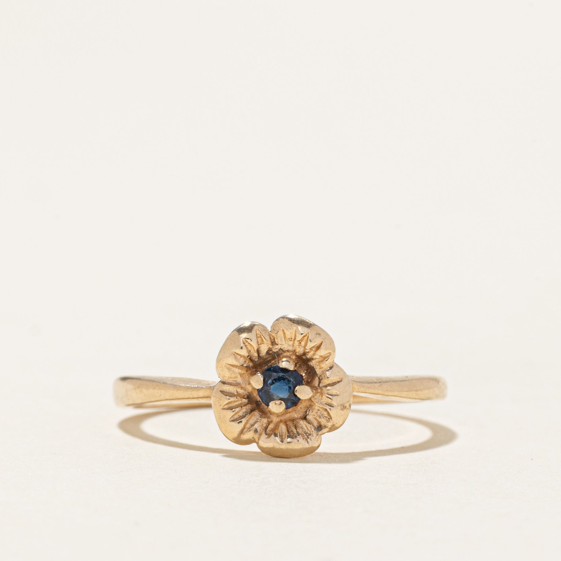 Sapphire Flower Ring | SZ 5.5
