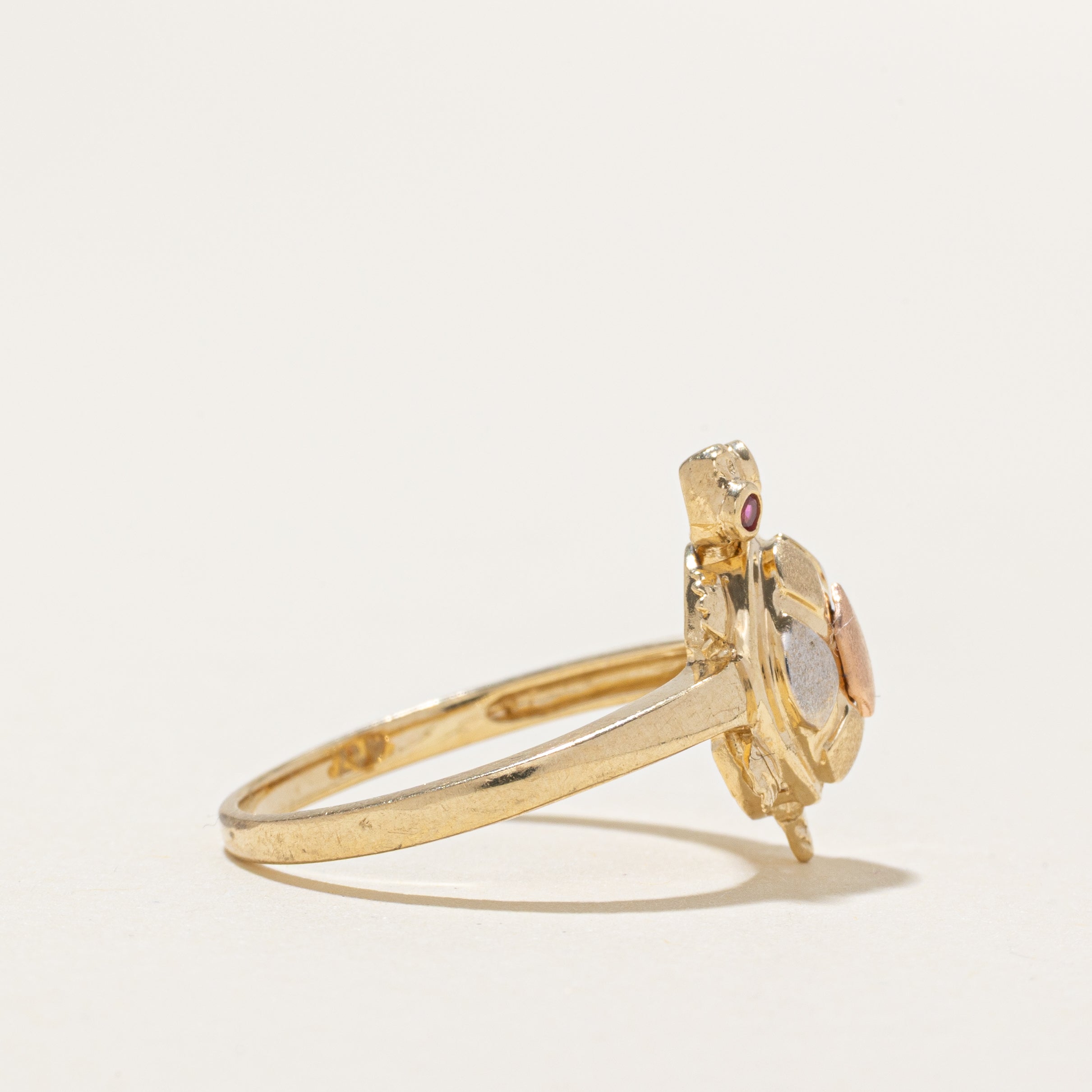 Synthetic Ruby Turtle Ring | SZ 6.25