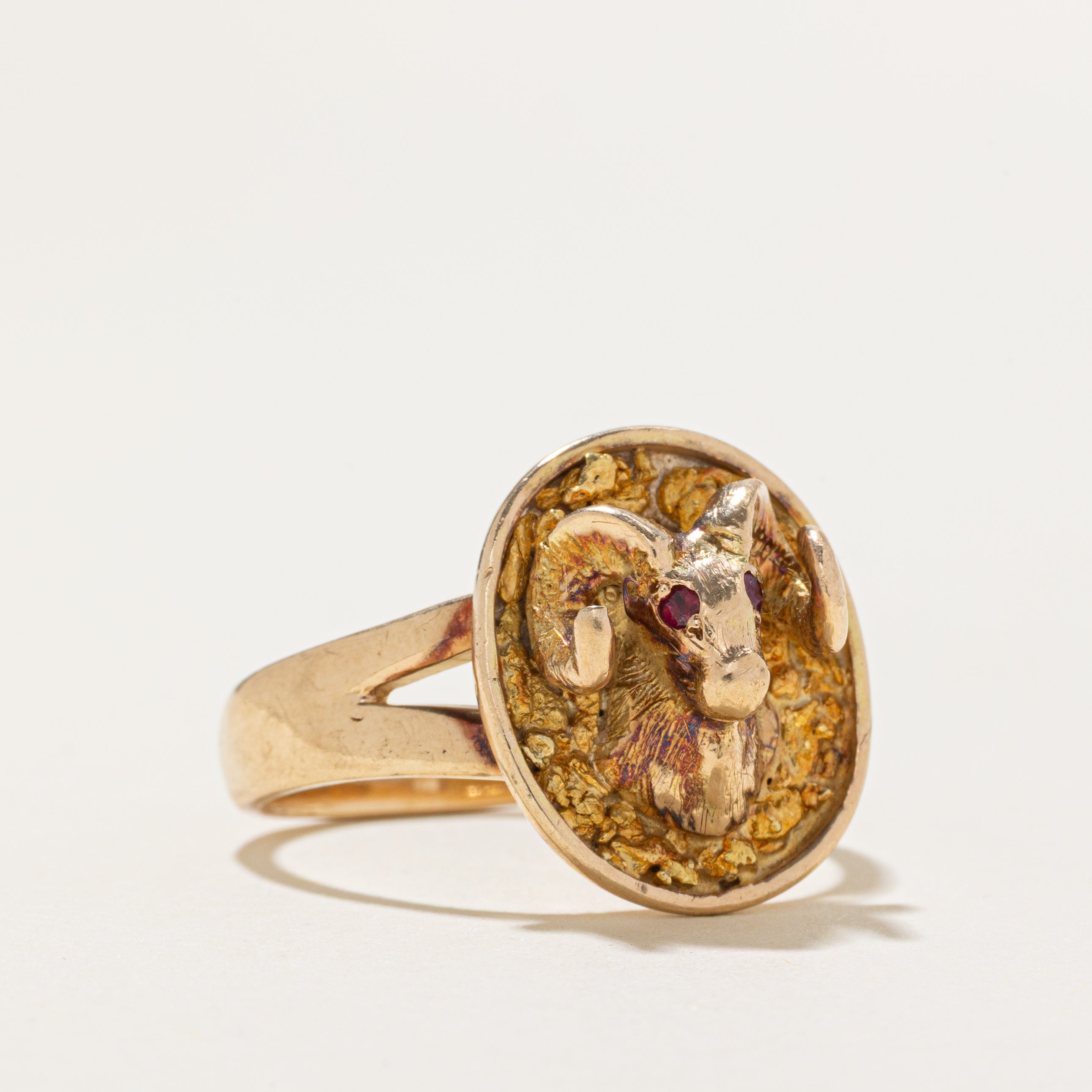 Ruby Goat Head Ring | SZ 9.75