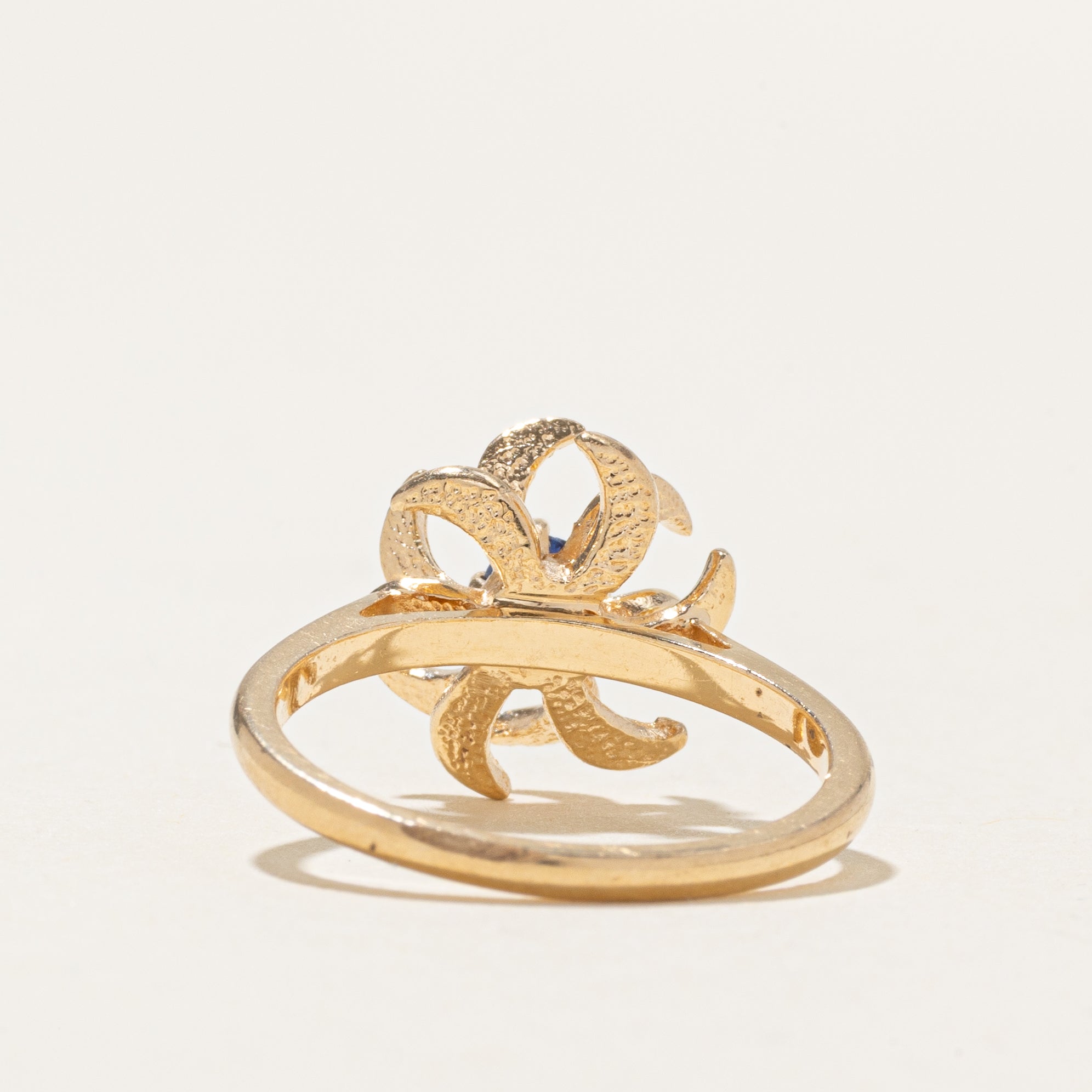 'Birks' Sapphire Flower Ring | SZ 6