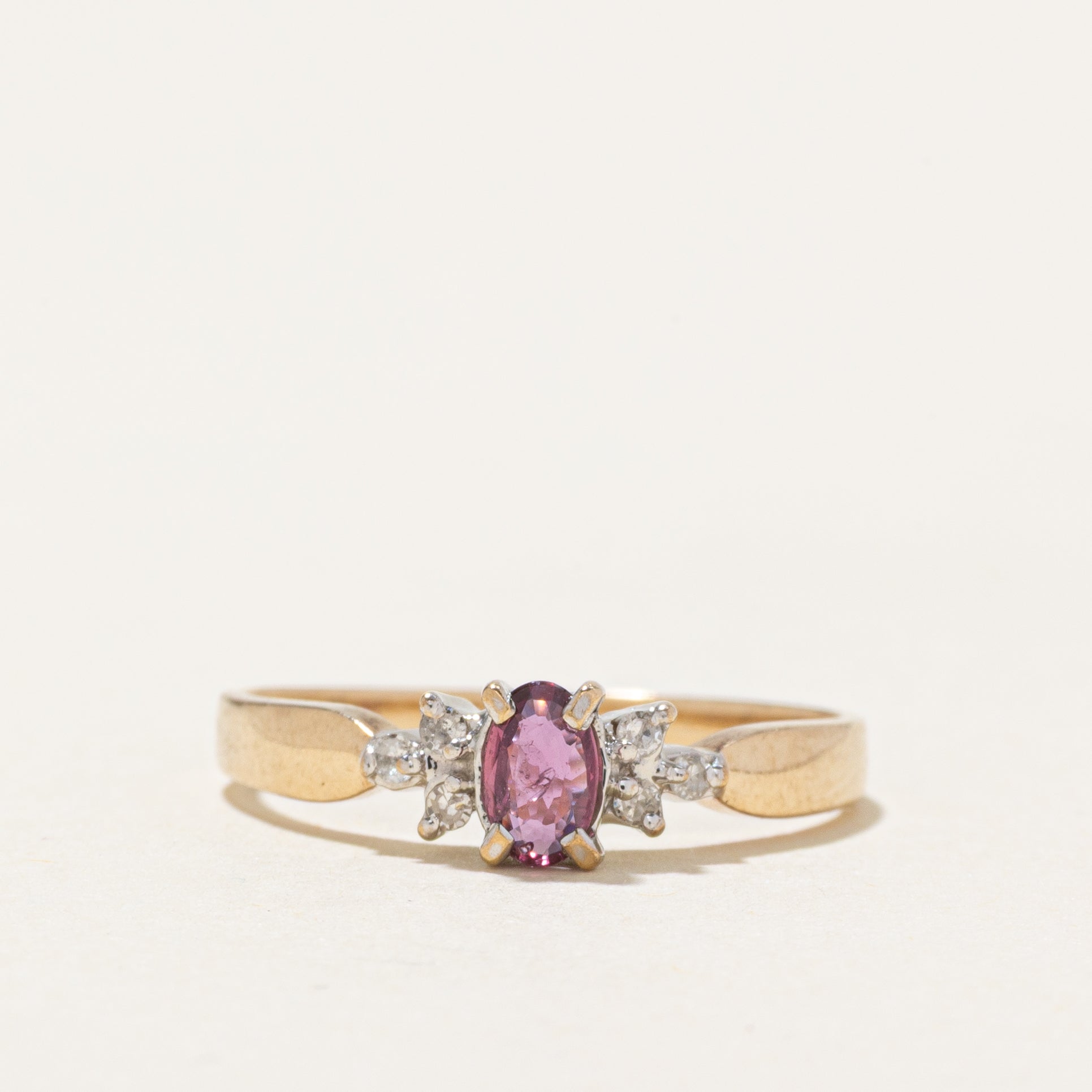 Ruby & Diamond Petal Cluster Ring | SZ 6.5