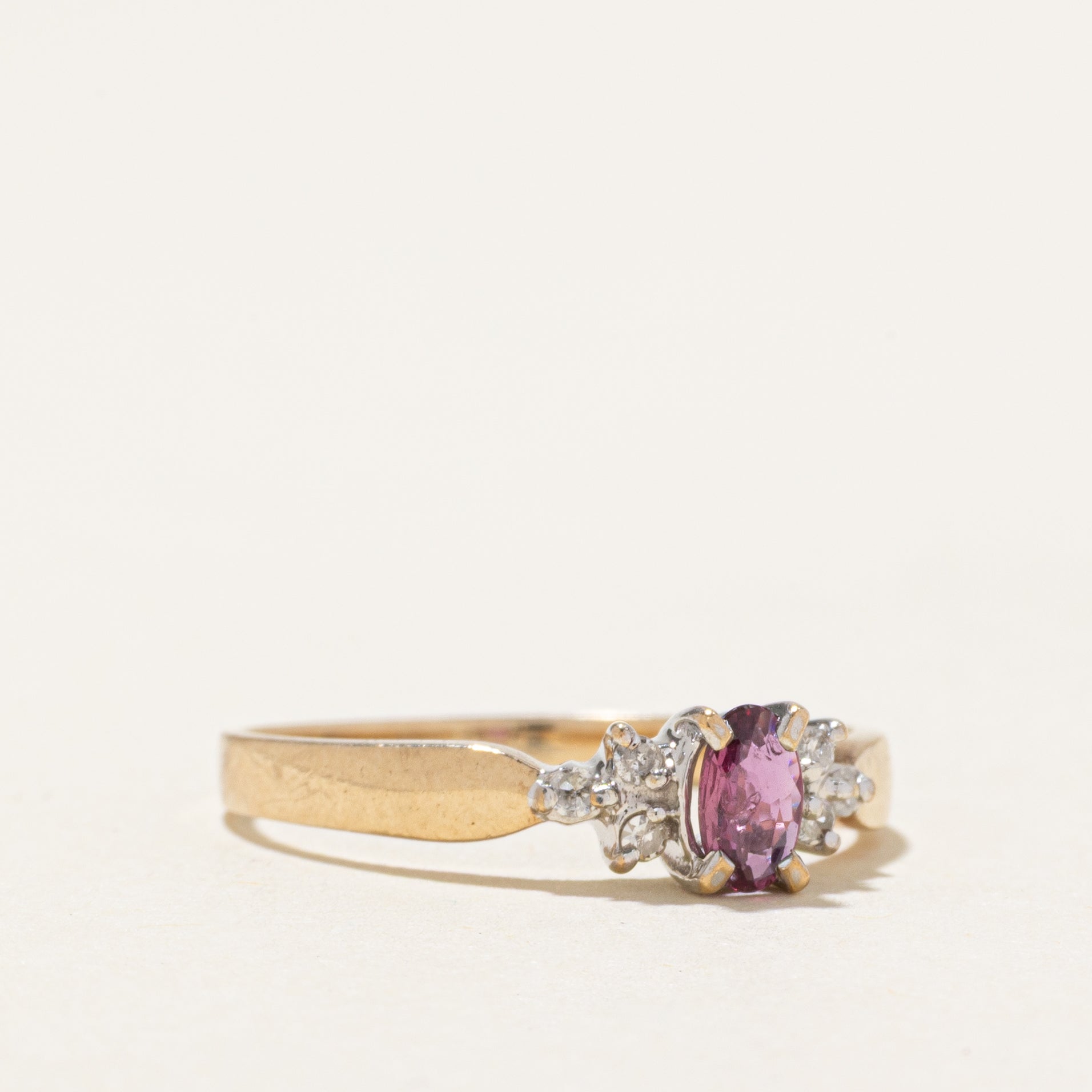 Ruby & Diamond Petal Cluster Ring | SZ 6.5