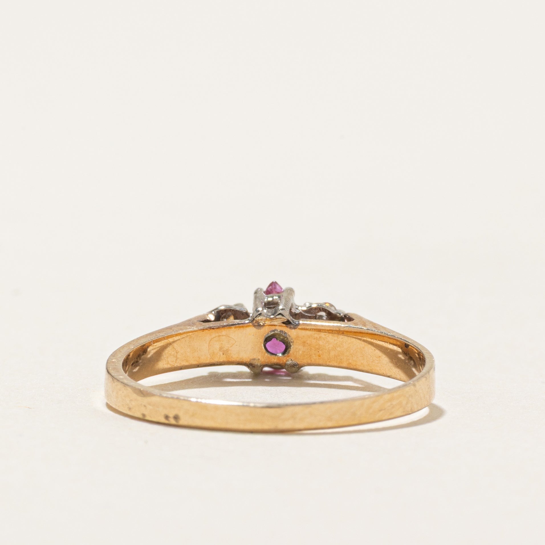 Pear Cut Ruby & Diamond Accented Ring | SZ 5.75