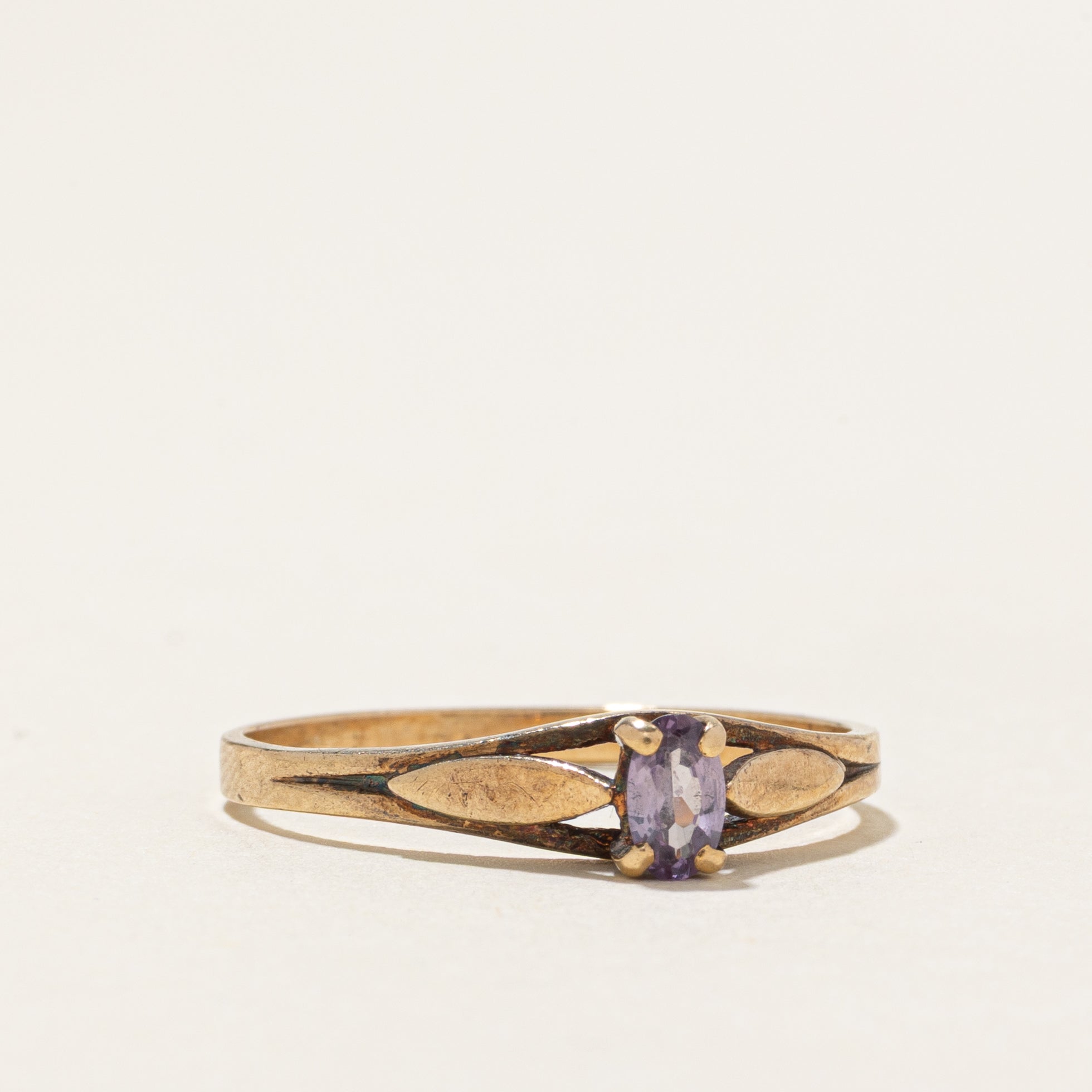 Oval Cut Synthetic Sapphire Ring | SZ 8