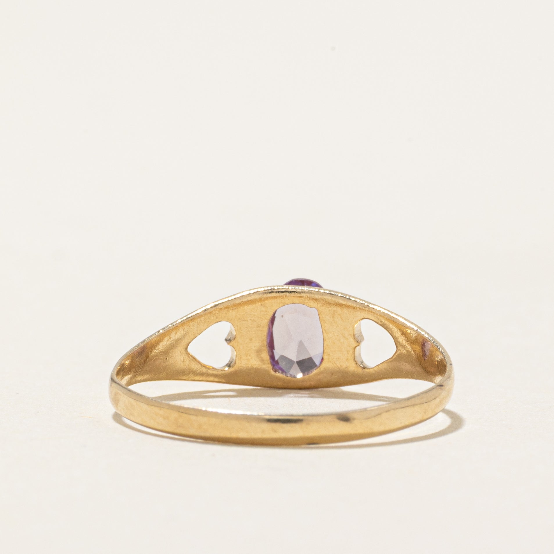 Synthetic Sapphire Heart Ring | SZ 7.25