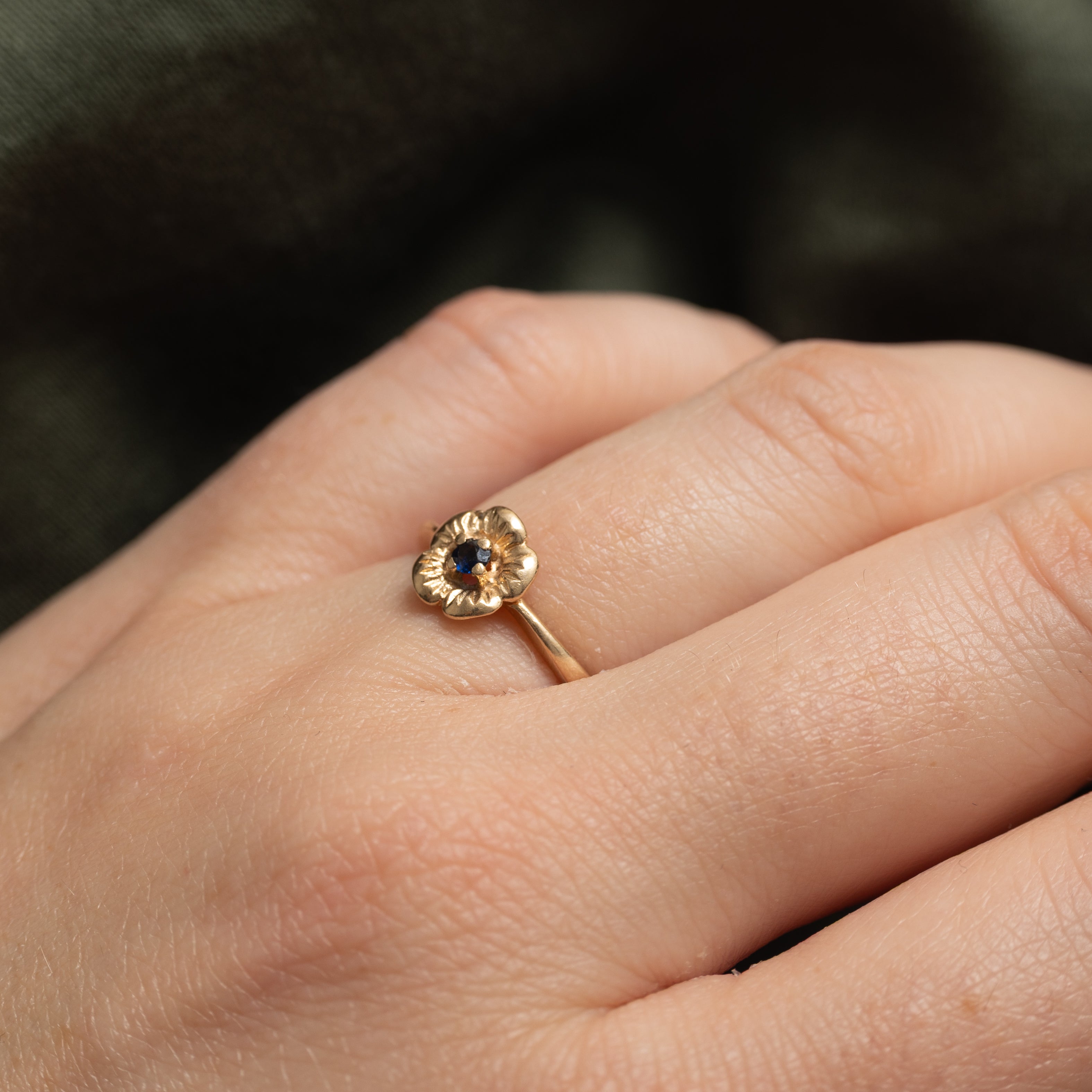 Sapphire Flower Ring | SZ 5.5