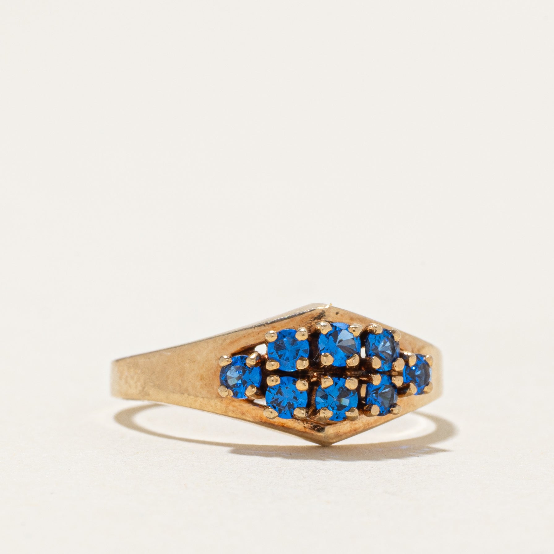 Pasté Glass Cluster Tapered Ring | SZ 5.75