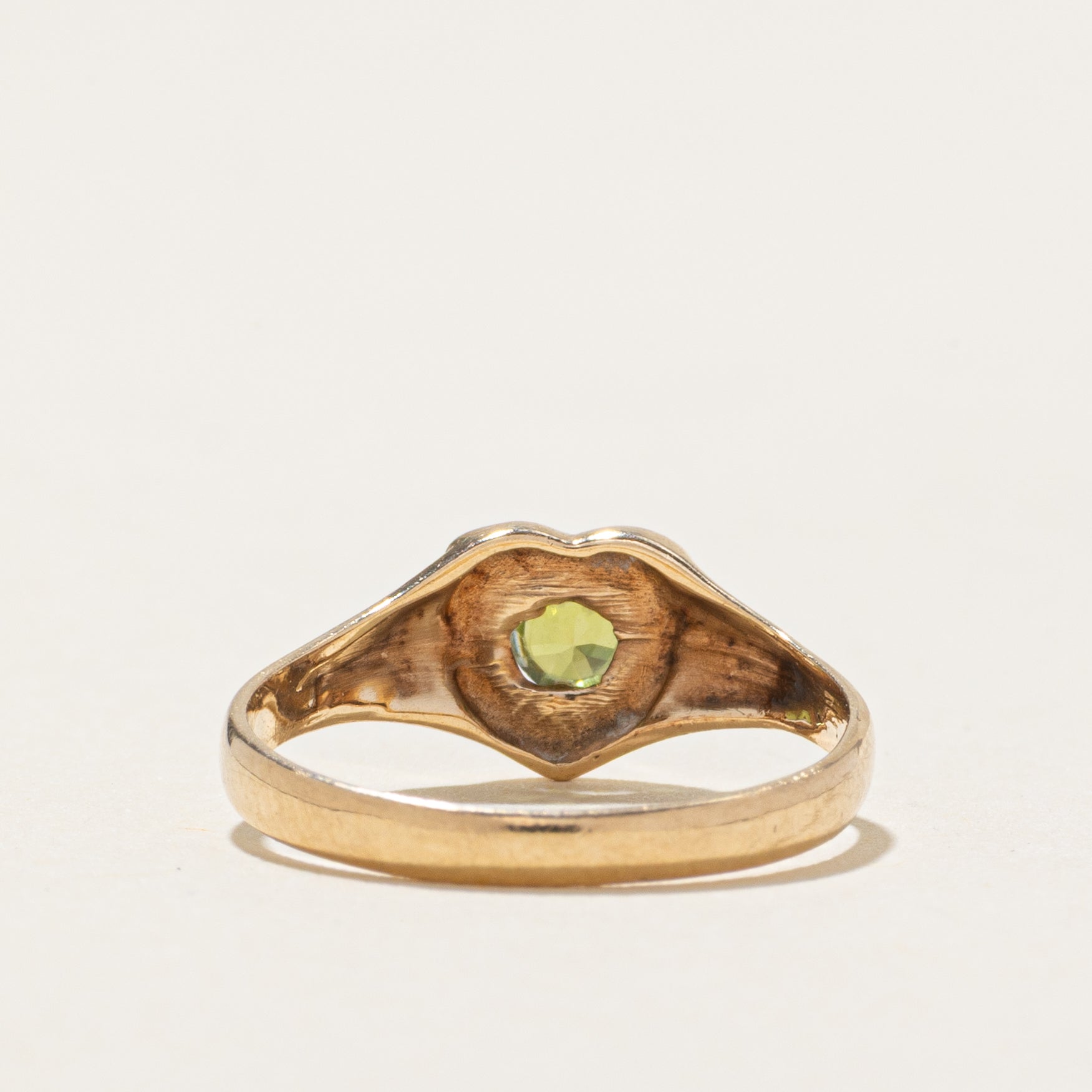 Pasté Glass Heart Ring | SZ 3.5