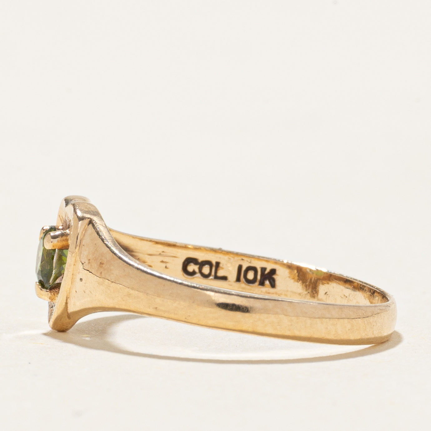 Pasté Glass Heart Ring | SZ 3.5