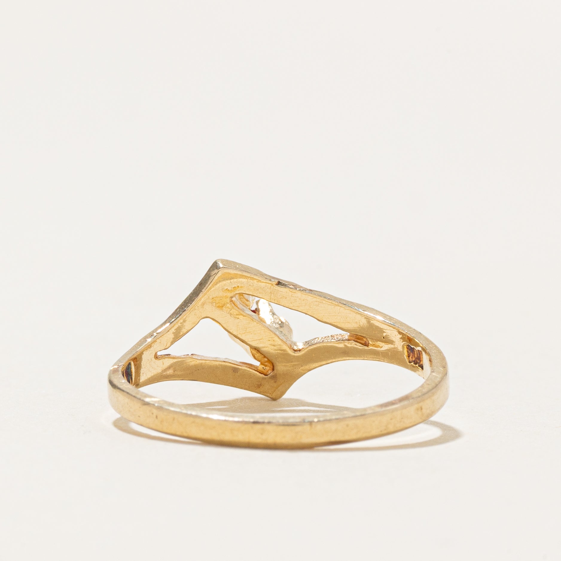 18k Two Stone Garnet Textured Ring | SZ 6.25