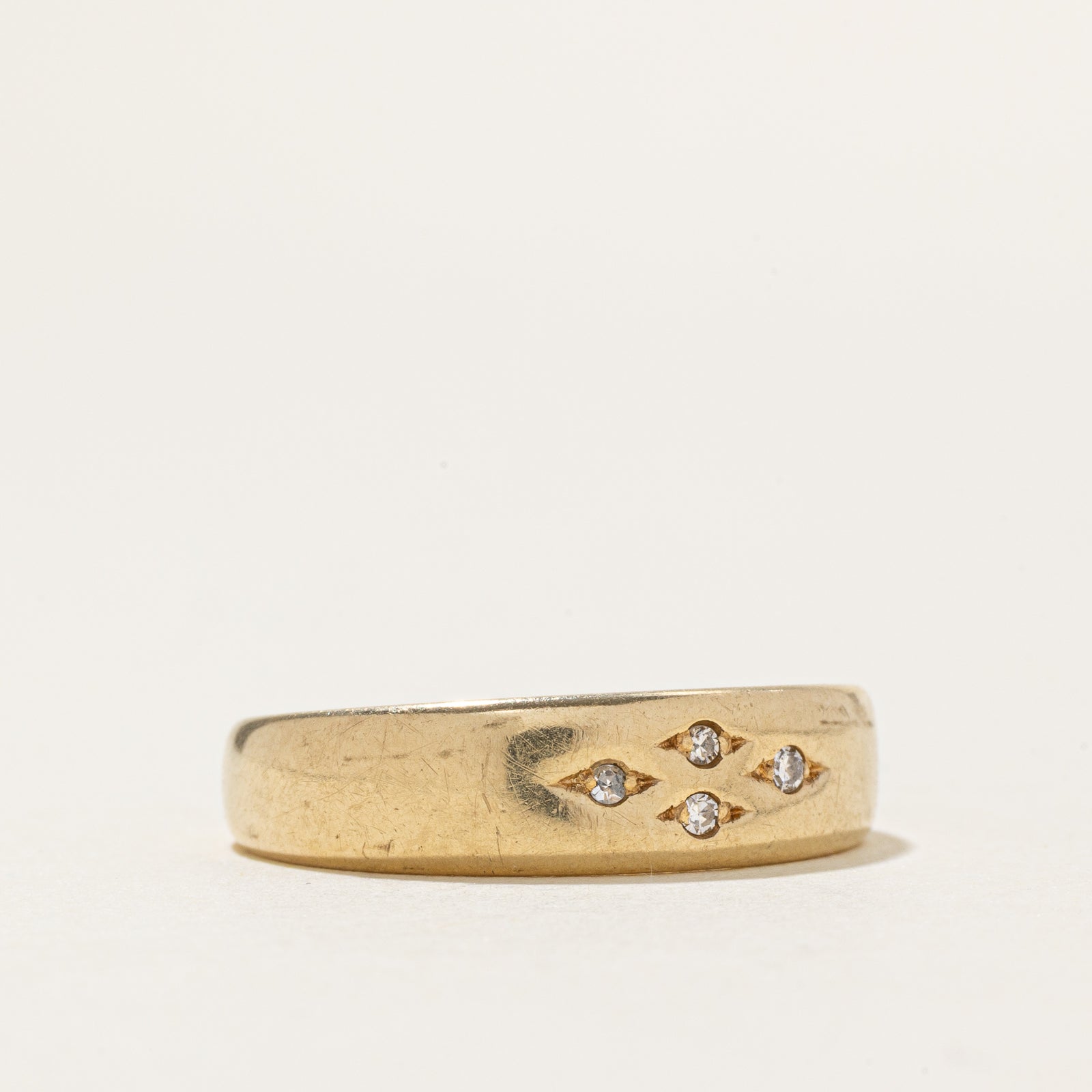 10k Four Stone Diamond Ring | SZ 9.5