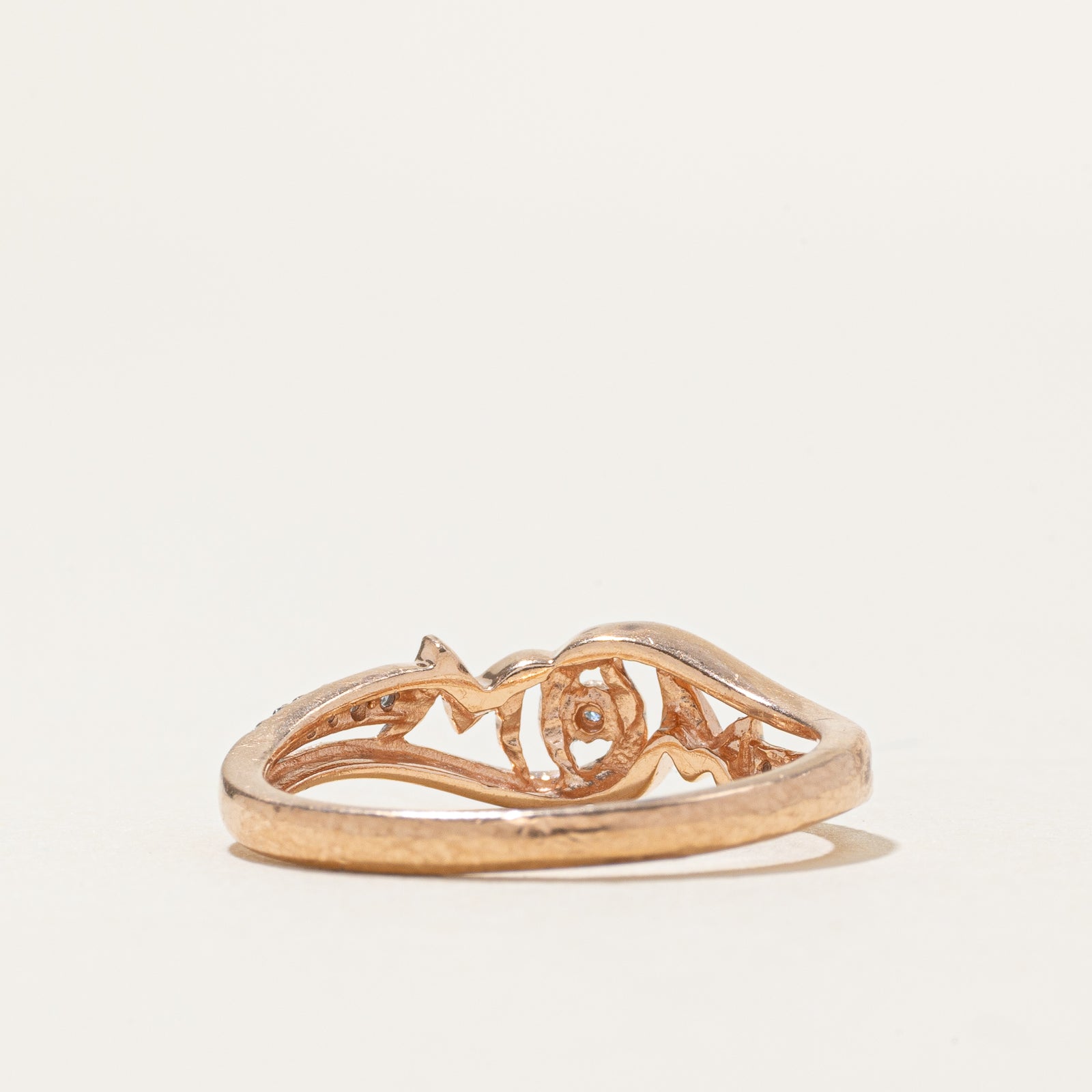 Diamond Accent 'Mom' Bypass Ring | SZ 6.25