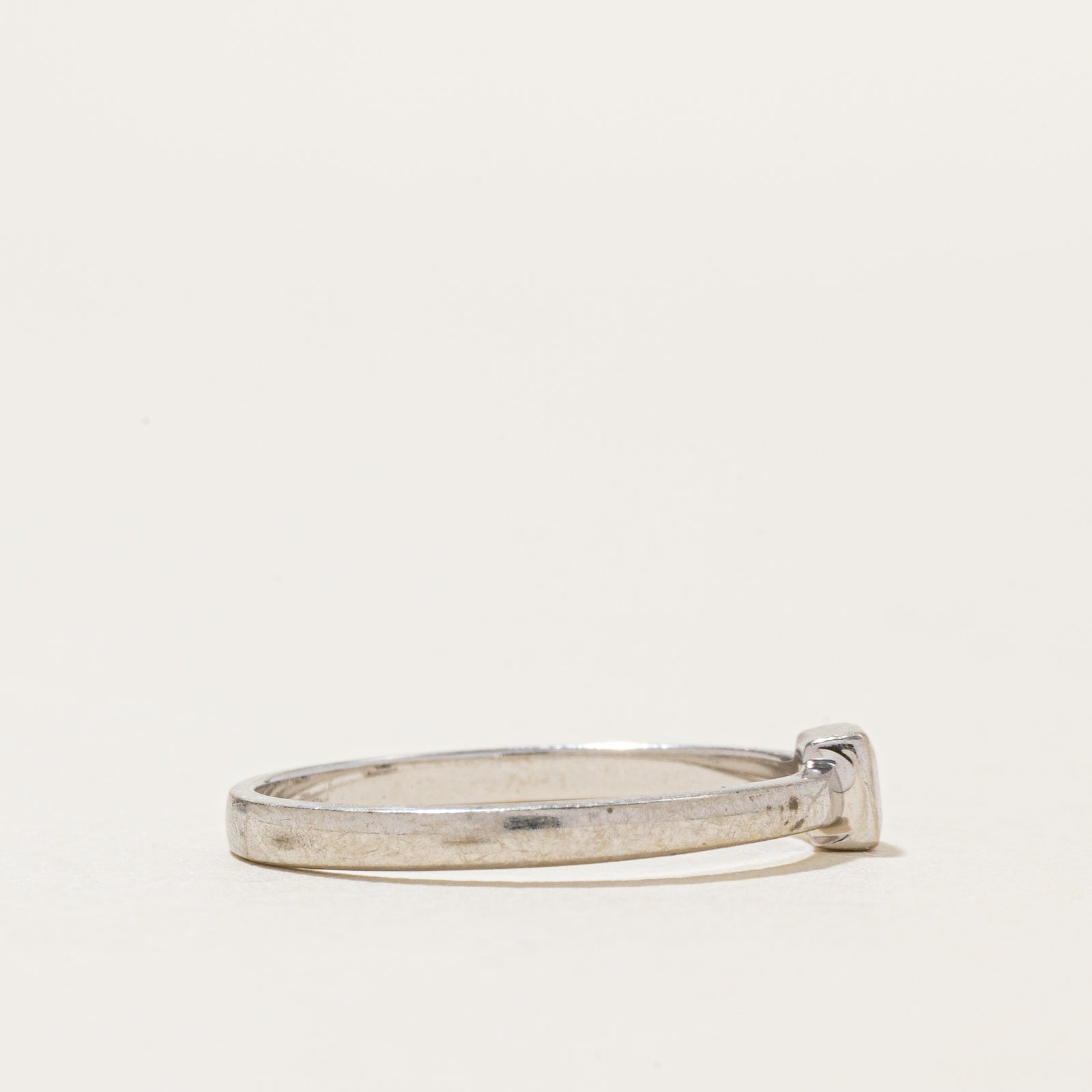 Solitaire Diamond Thin Geometric Ring | SZ 5.5