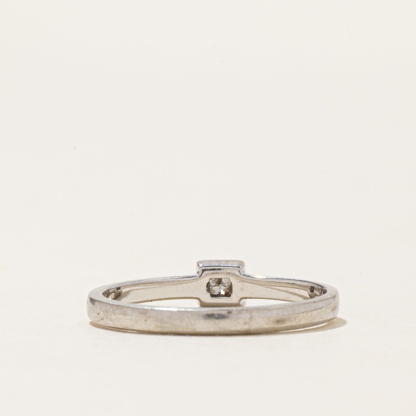 Solitaire Diamond Thin Geometric Ring | SZ 5.5