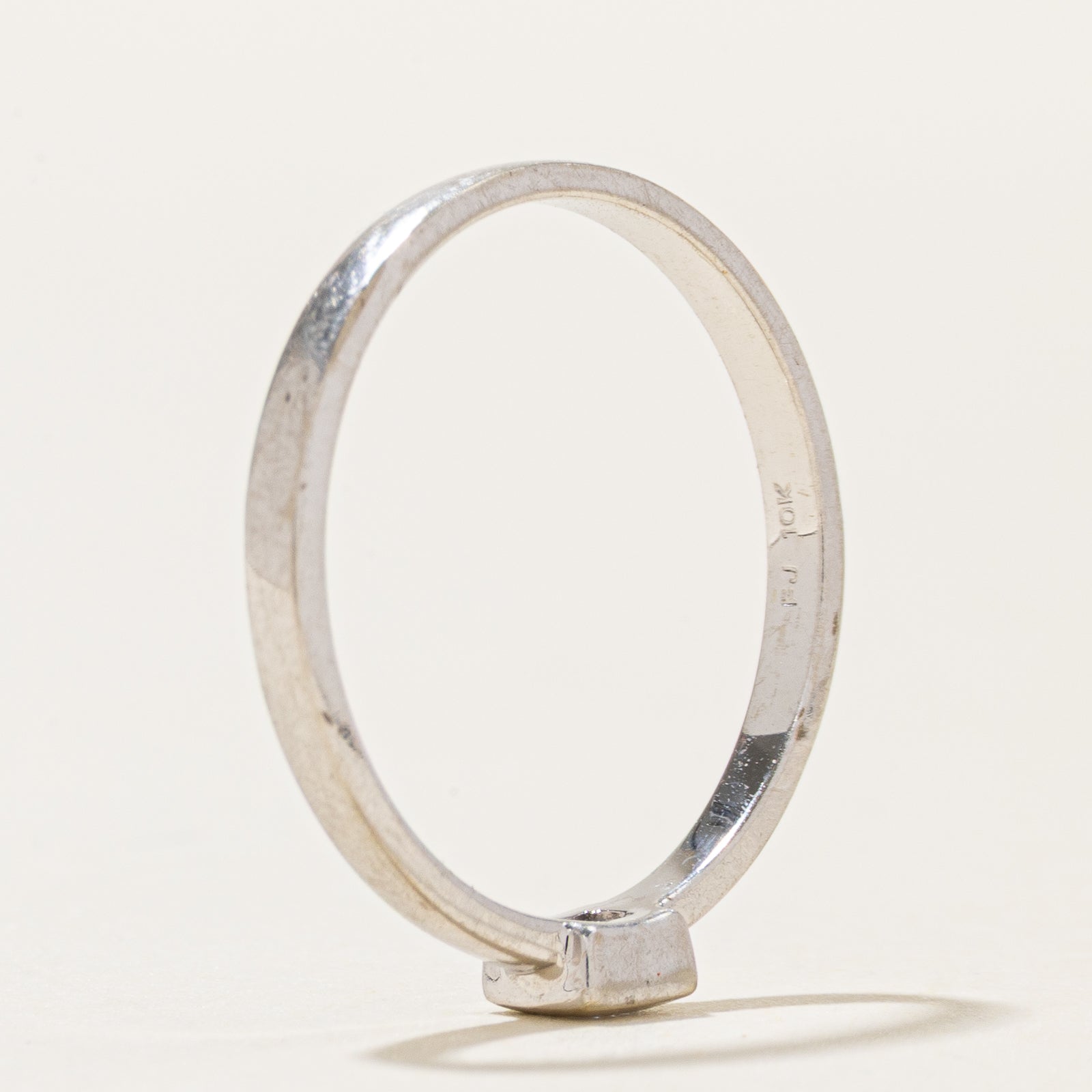 Solitaire Diamond Thin Geometric Ring | SZ 5.5