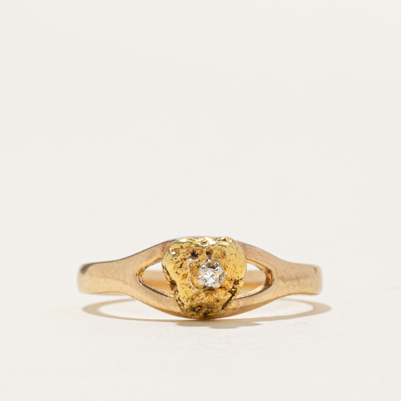 10k Diamond Nuggety Ring | SZ 4.5