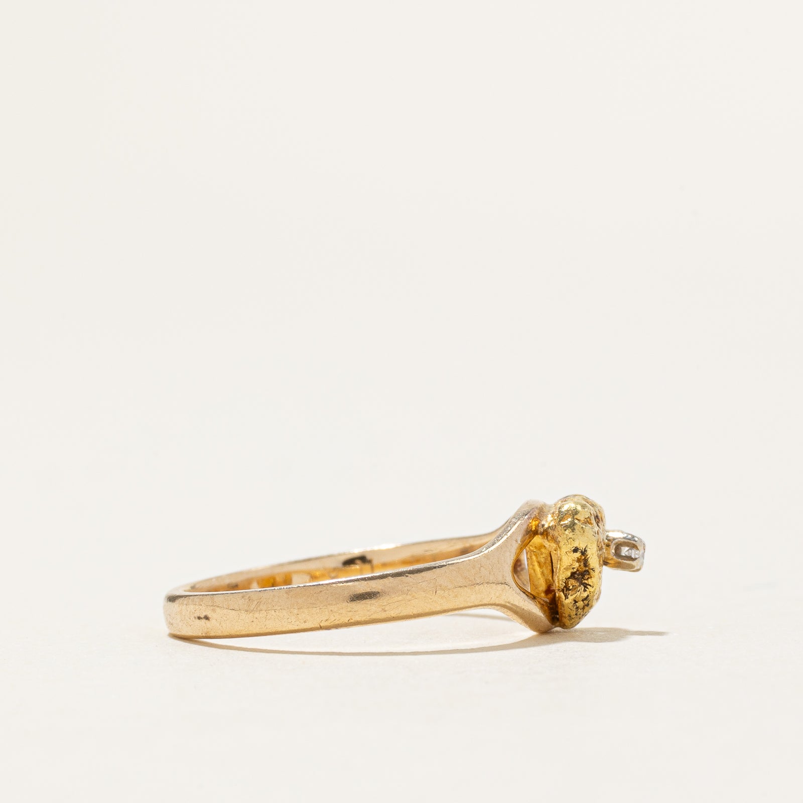 10k Diamond Nuggety Ring | SZ 4.5