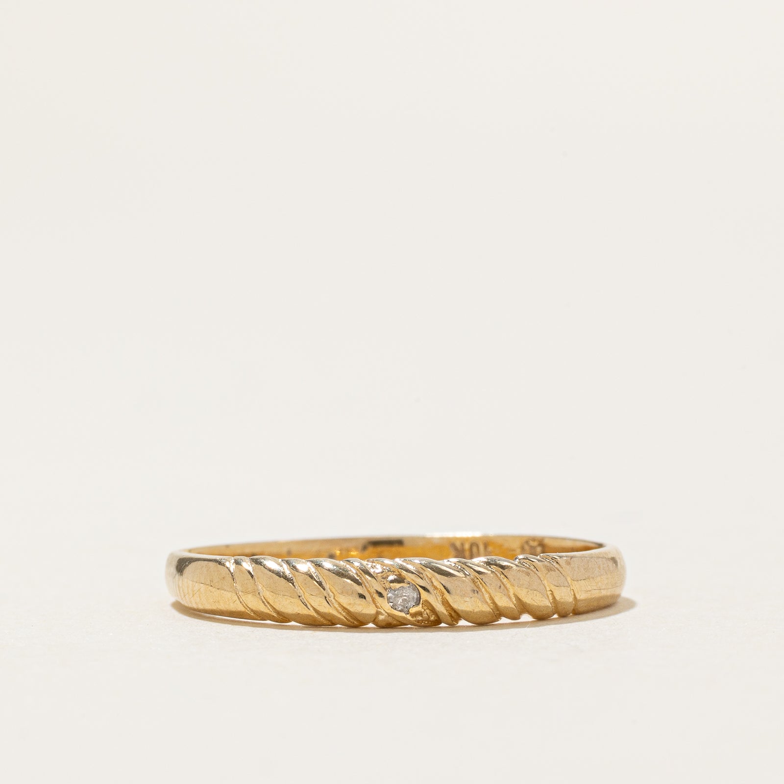 10k Diamond Rope Band | SZ 6.75