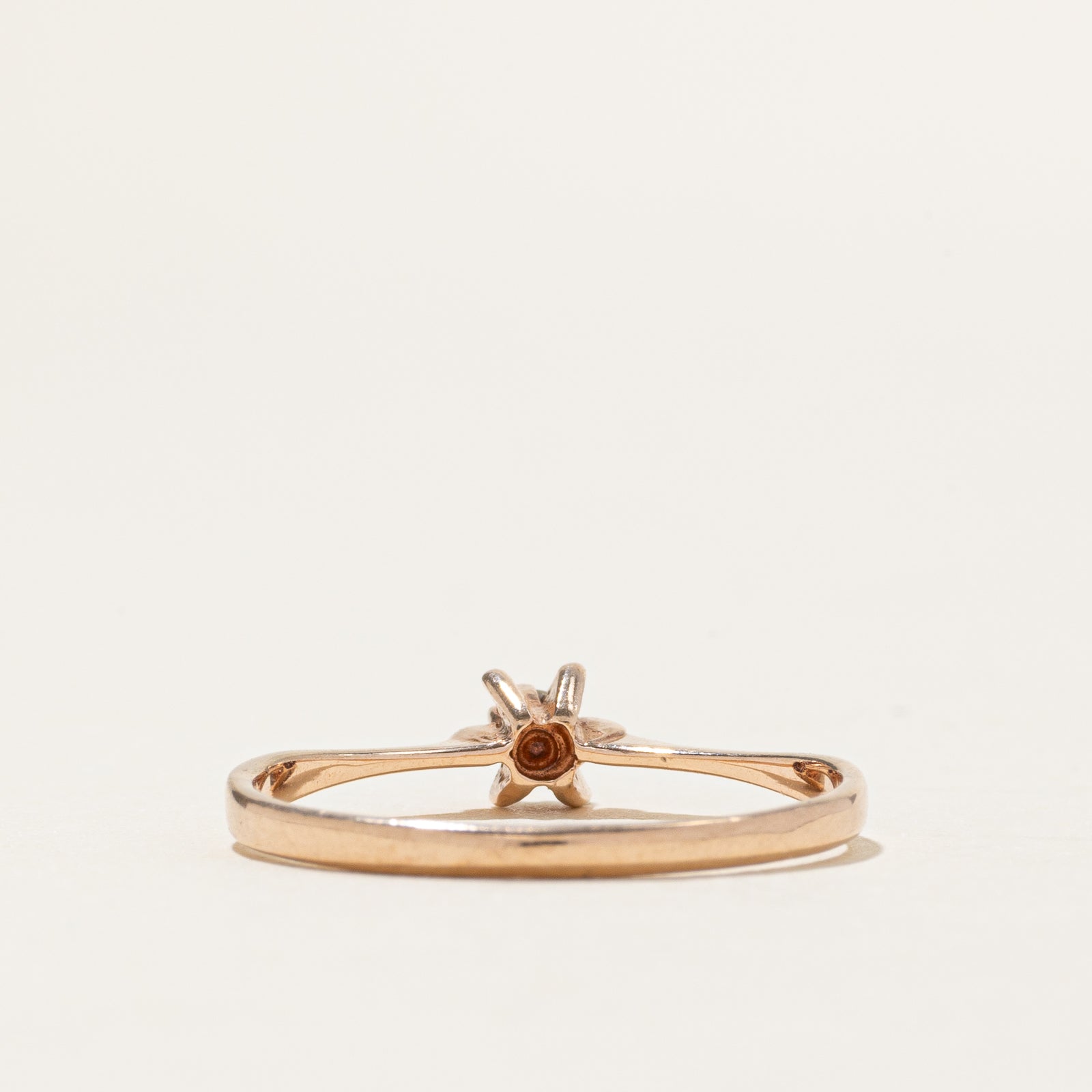 14k Solitaire Diamond Thin Ring | SZ 7.5